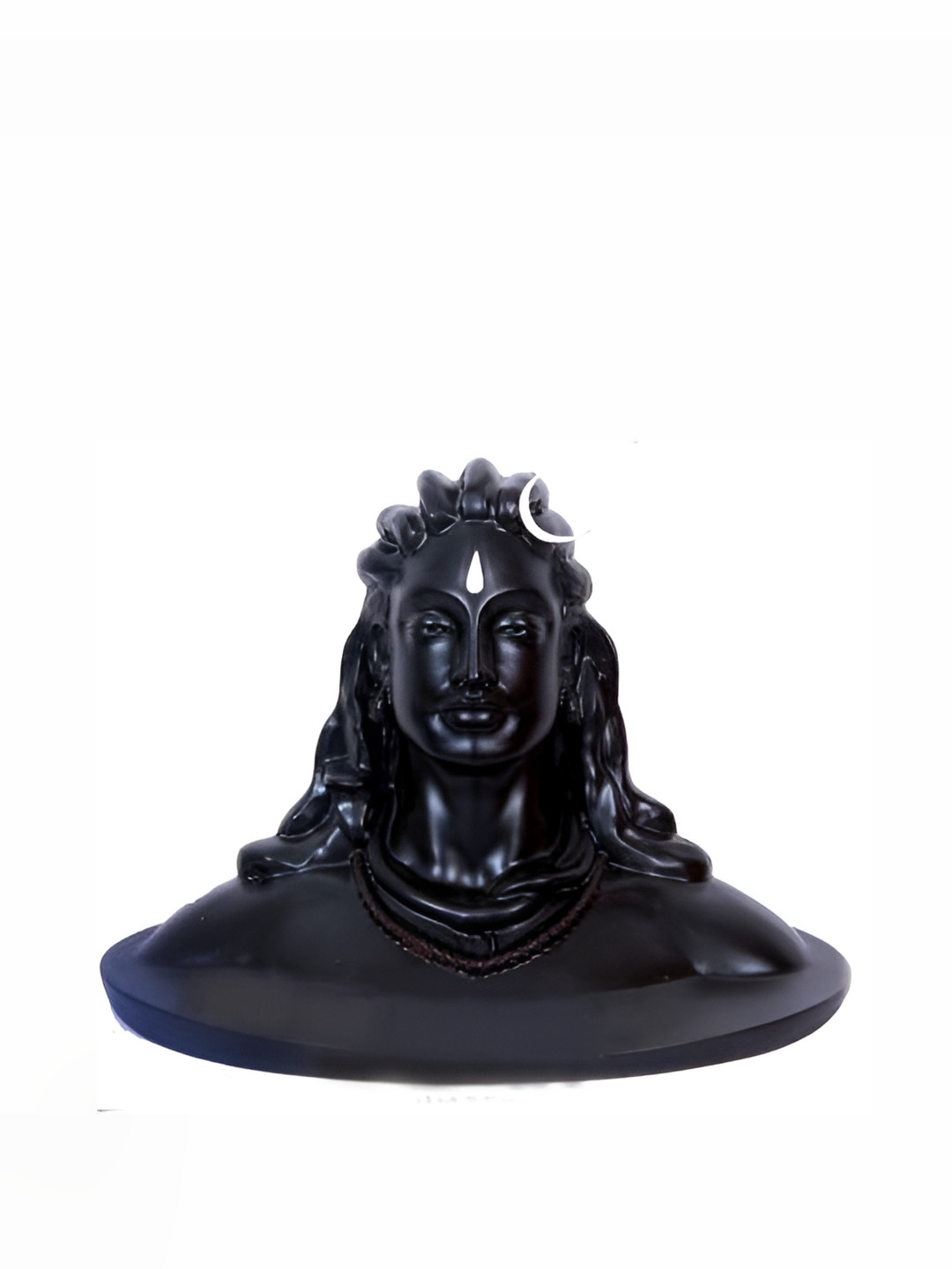 Navyaksh Lord Shiv Ji Black Polyresin Matte Prayer Room Small Showpiece - 4.5 Inches