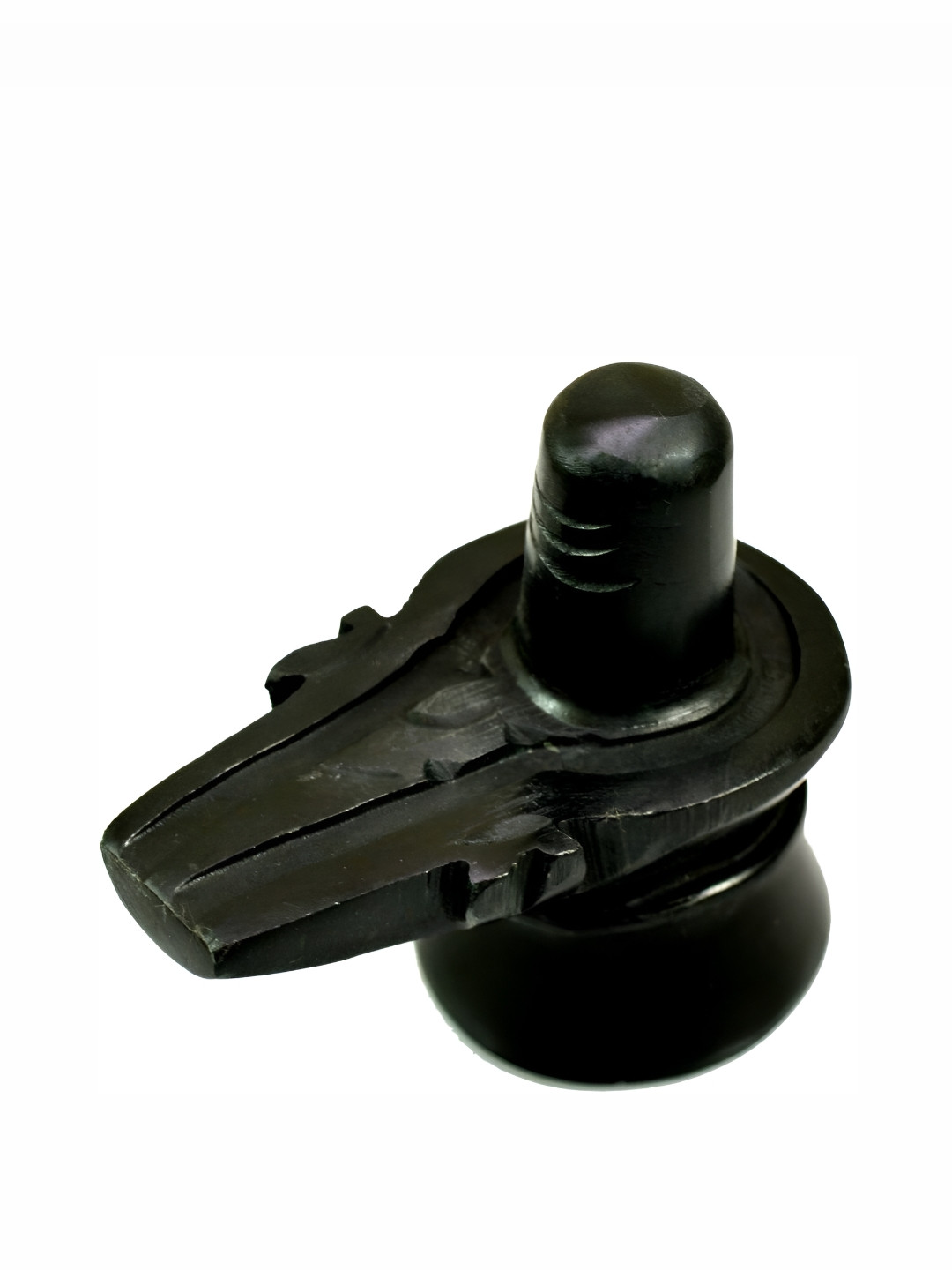 Navyaksh Shivling Lord Shiva Black Marble Matte Prayer Room Medium Showpiece -