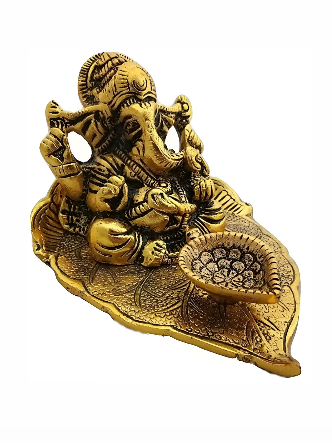 Navyaksh Gold Metal Metallic Study Room Small Showpiece - 3.1 Inches