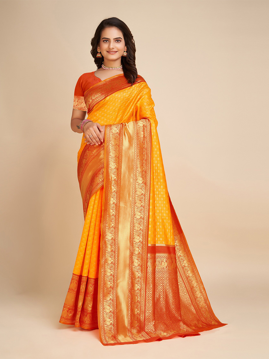 Aldwych Ethnic Motifs Woven Design Banarasi Saree