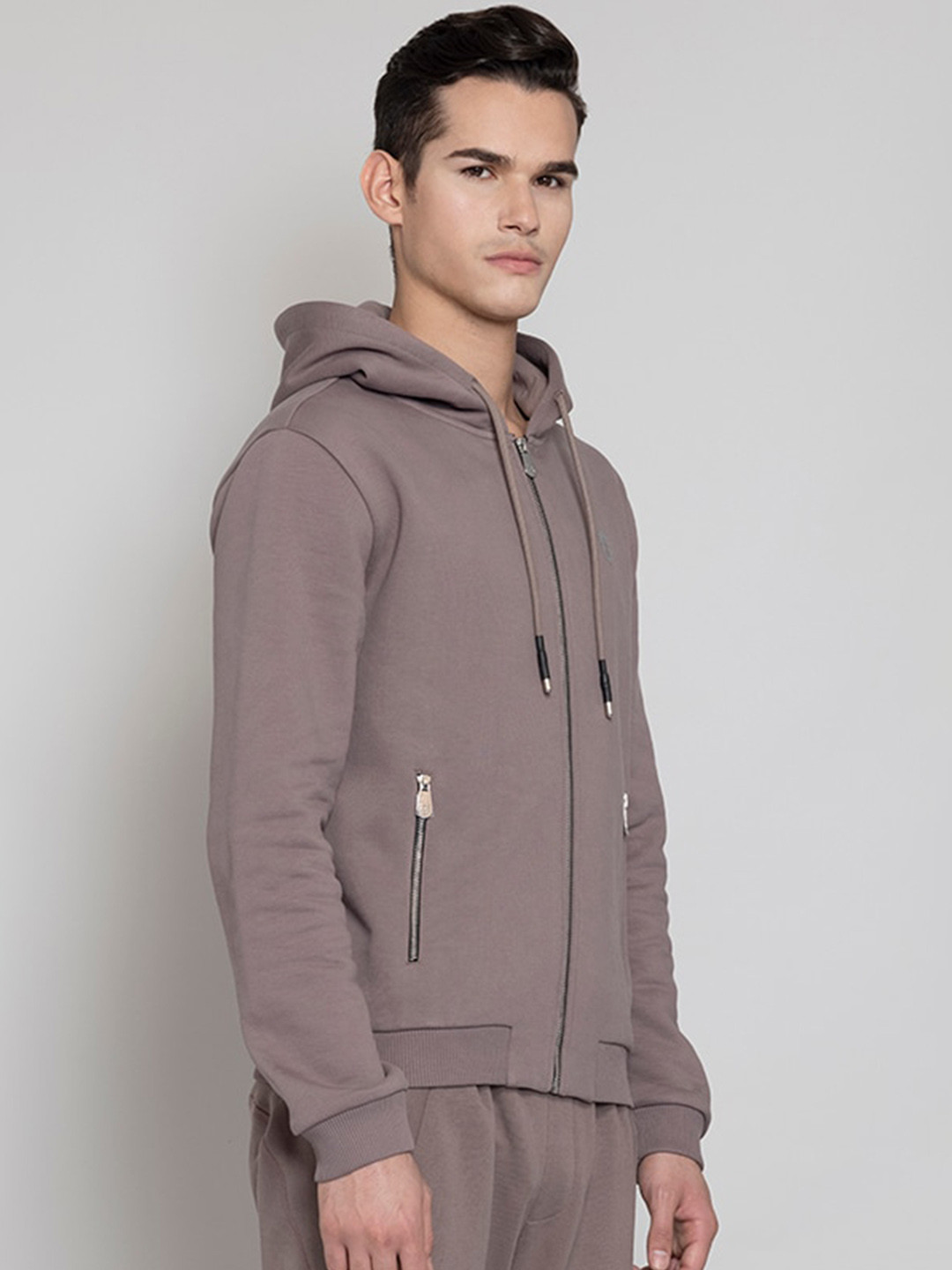 Muvazo Hooded Open Front Jacket