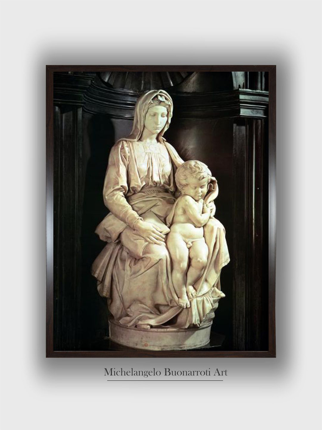 The Art House Madonna & Child Wood Wall Rectangle Paintings Wall Art -30 x 40In