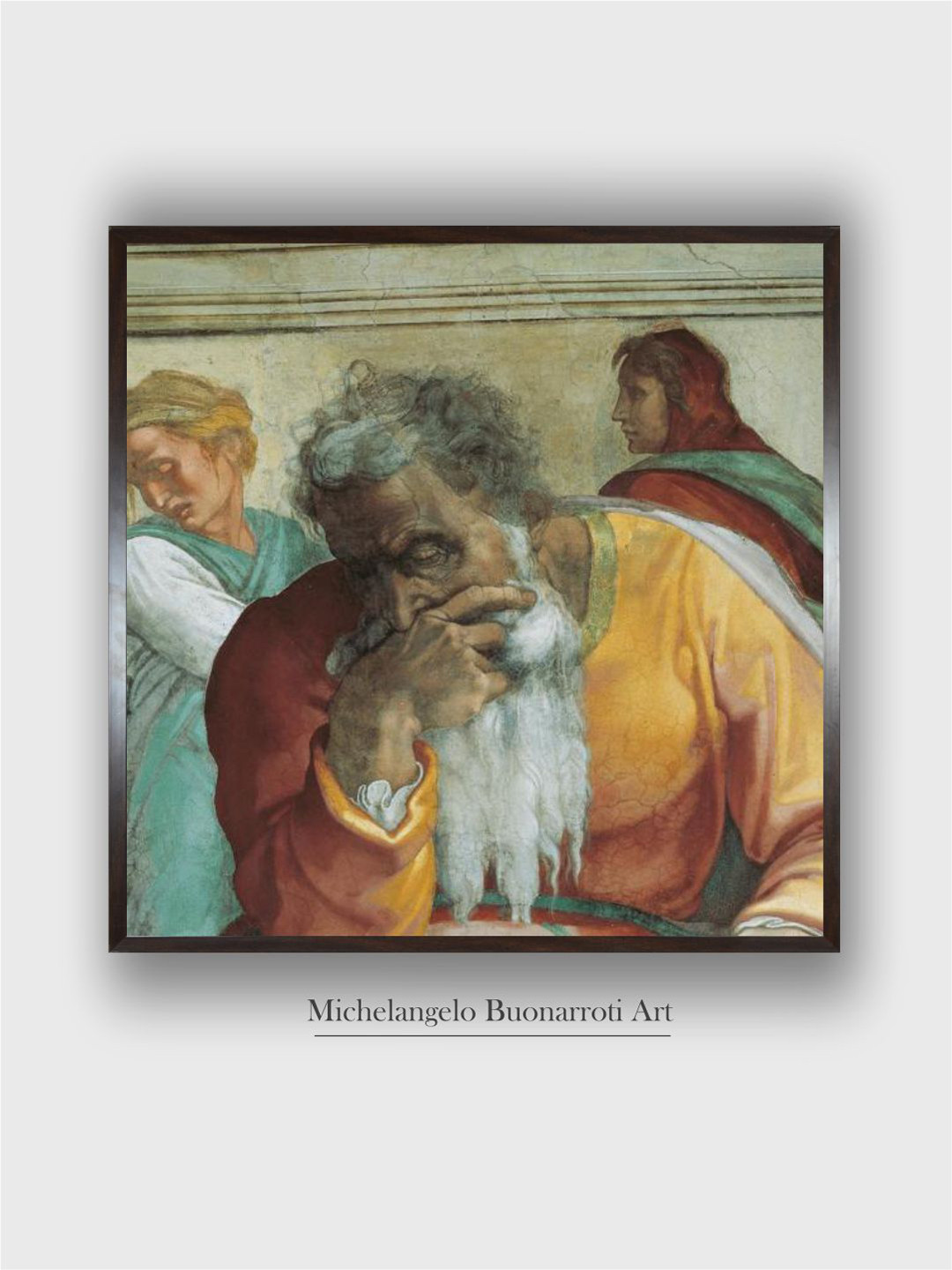 The Art House Michelangelo Buonarroti Wood Wall Square Paintings Wall Art - 24 x 24 In