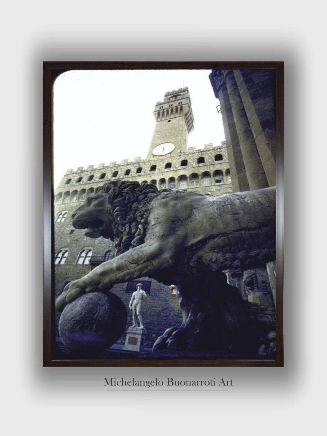 The Art House Lion Wood Wall Rectangle Paintings Wall Art - 16 x 24 In