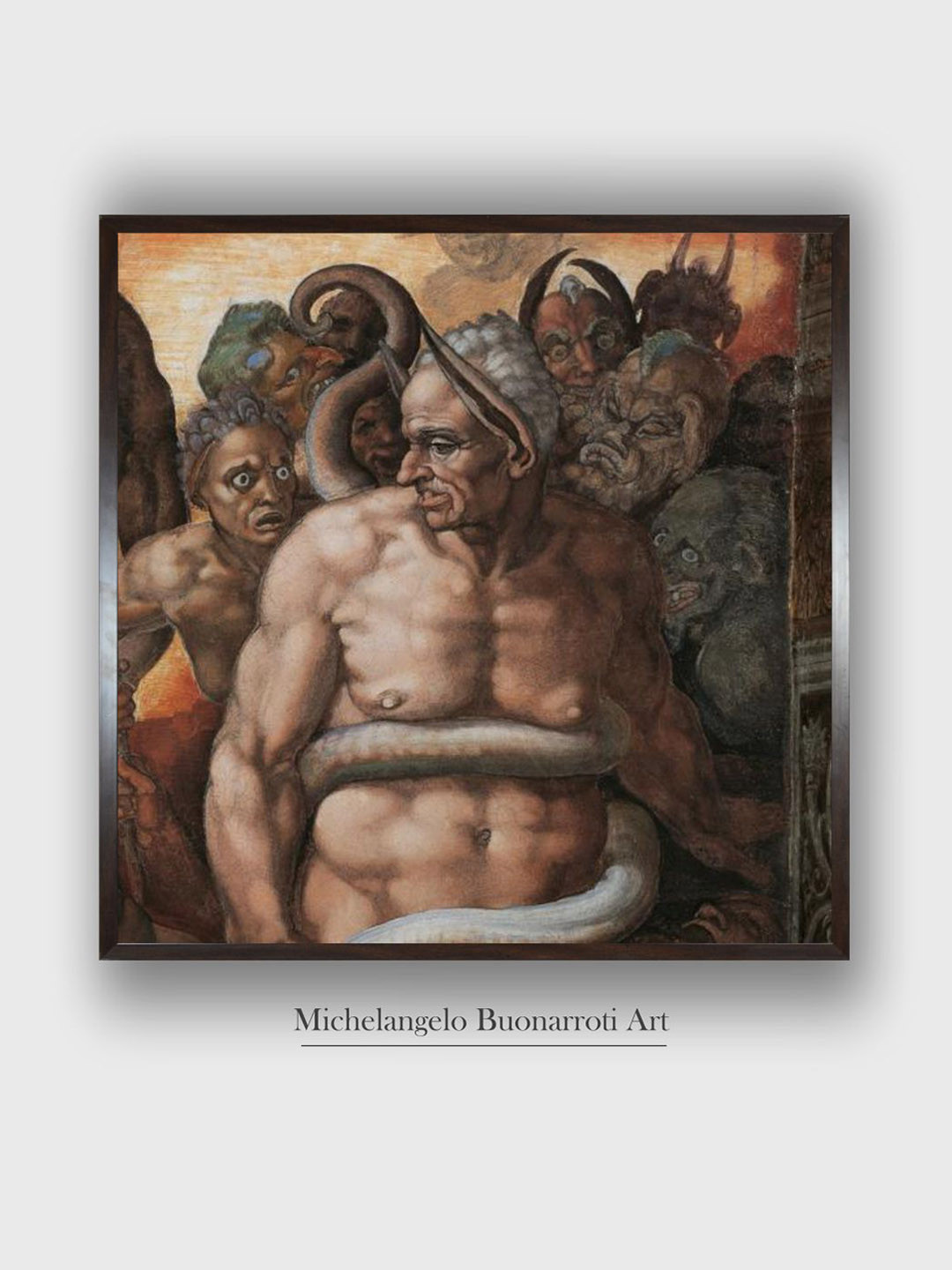 The Art House Sistine Chapel Wood Wall Square Paintings Wall Art -30 x 30In