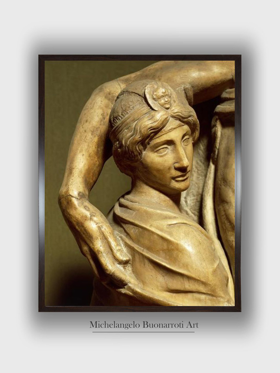 The Art House Brown & Gold-Toned The Magdalene Wooden Framed Canvas Painting Wall Art