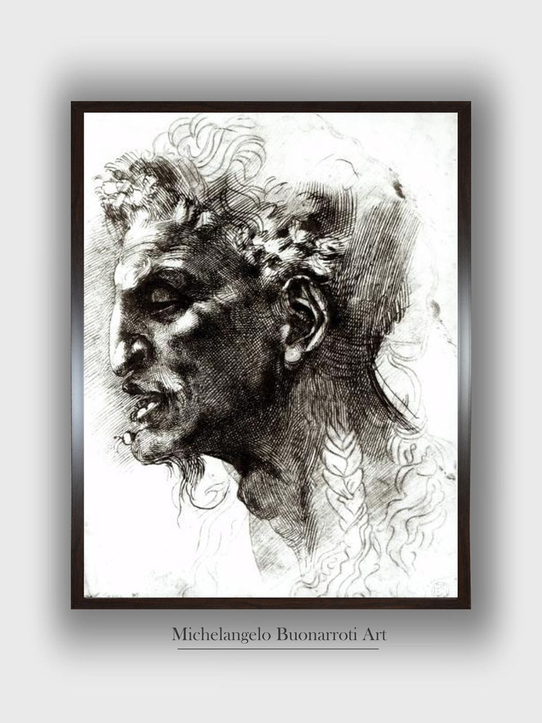 The Art House Michelangelo Buonarroti Wood Rectangle Paintings Wall Art - 17.1x23.6In