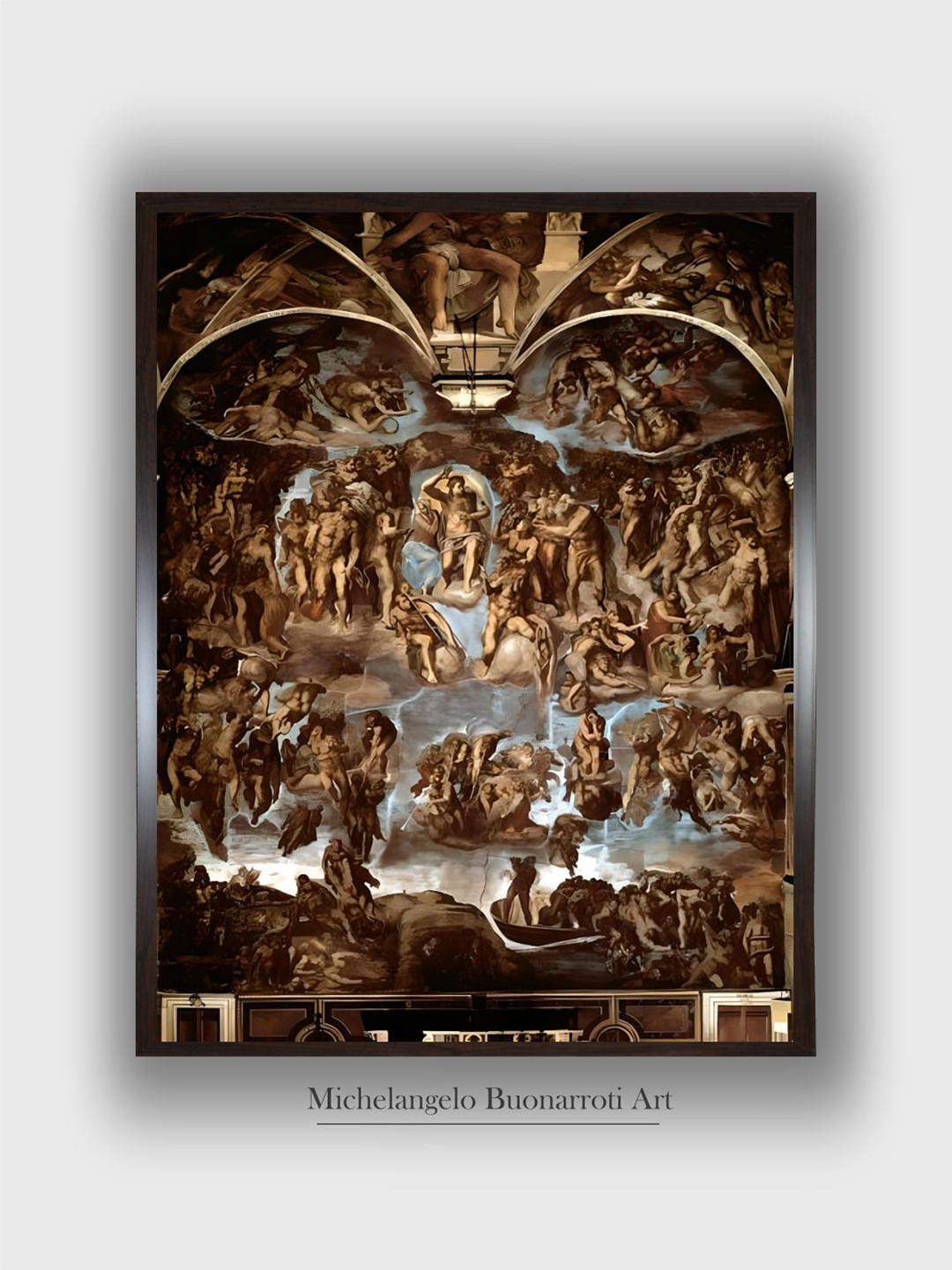The Art House Michelangelo Buonarroti Wood Wall Rectangle Paintings Wall Art -30 x 39.7 In
