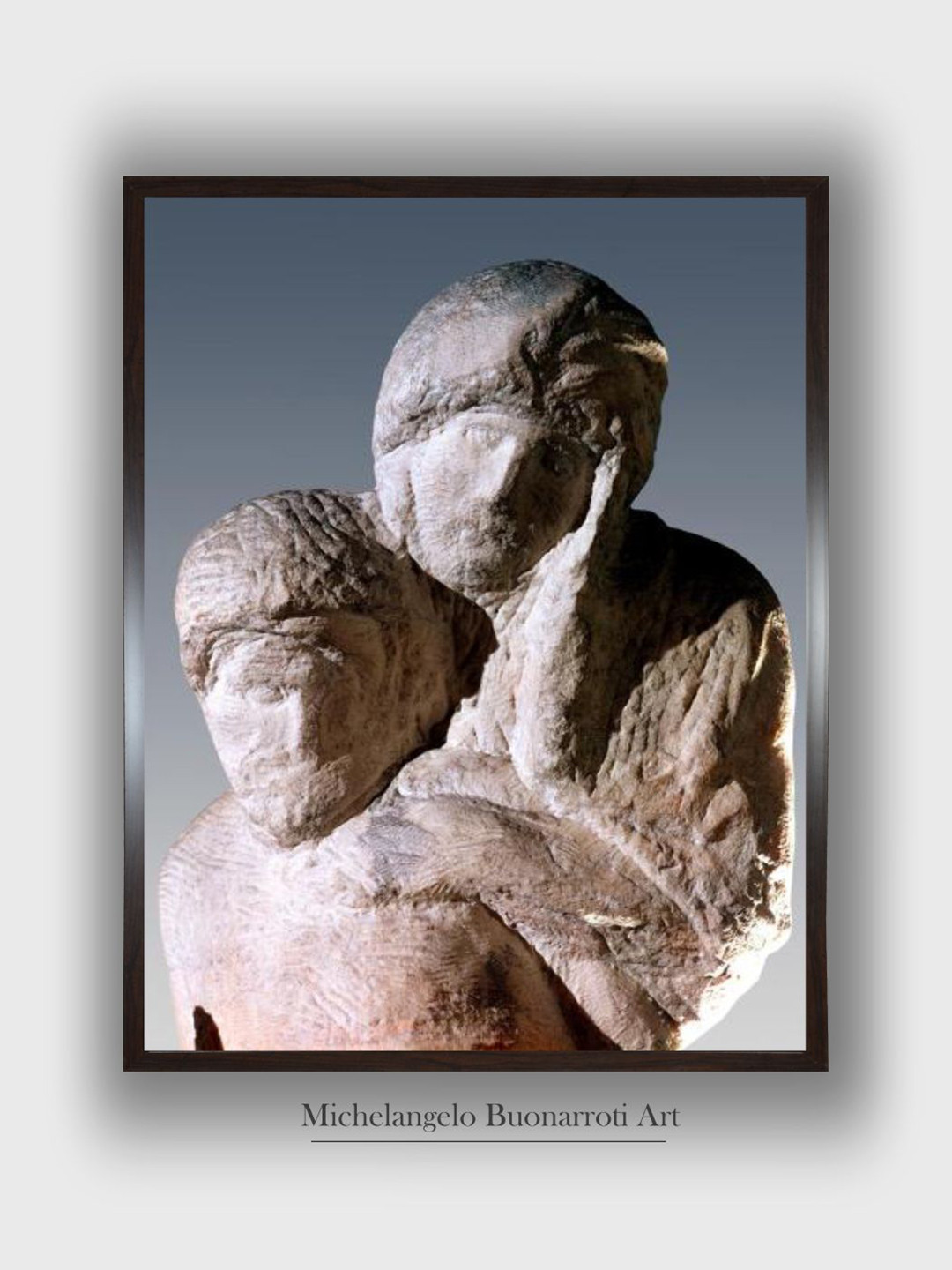 The Art House Rondanini Pieta Wood Wall Rectangle Paintings Wall Art - 30 x 40In