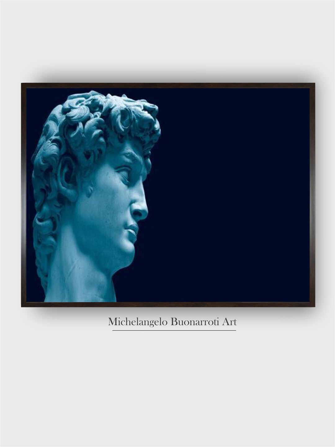 The Art House Blue & Black David Wooden Framed Painting Wall Art