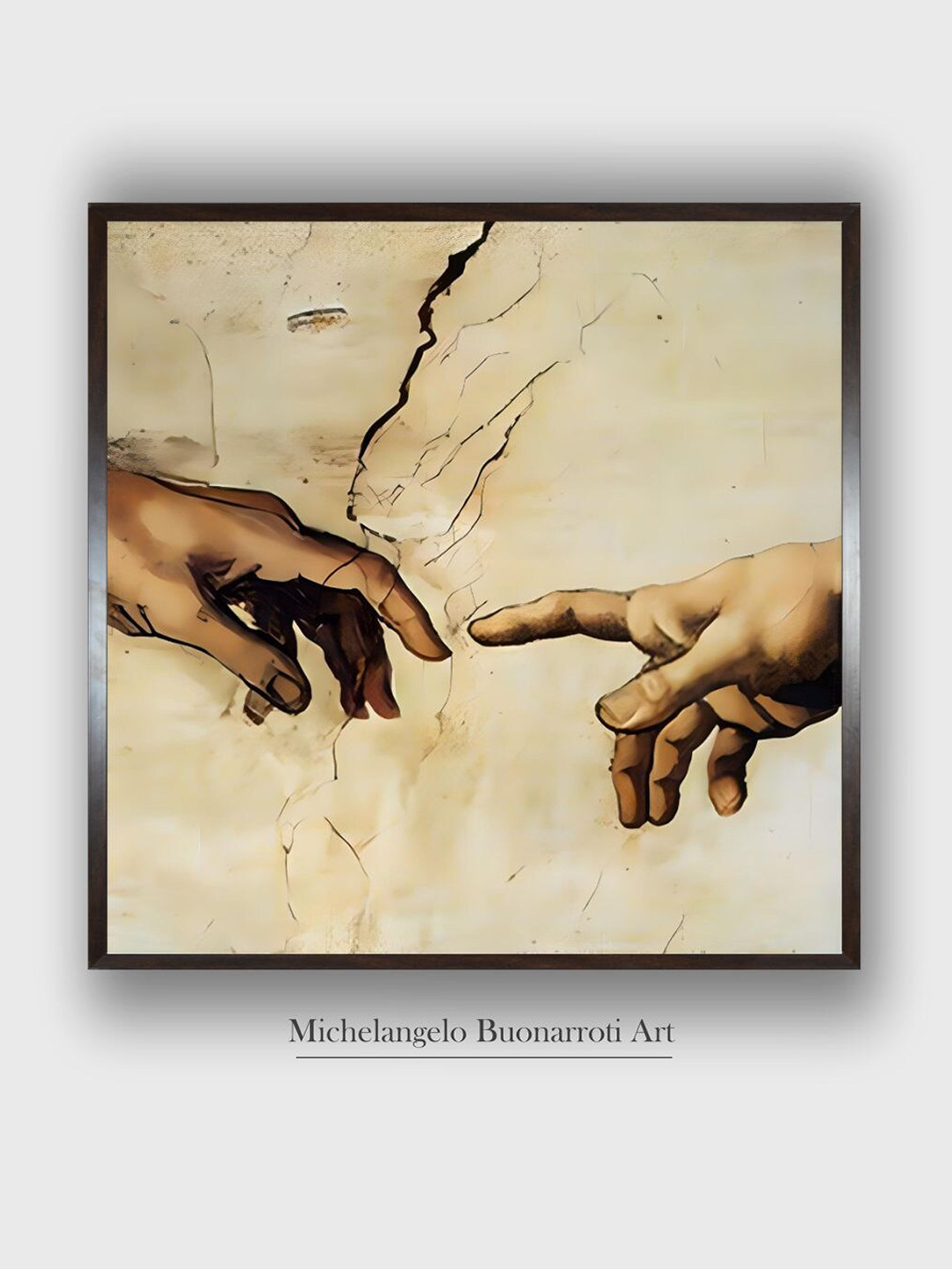 The Art House Michelangelo Buonarroti Wood Wall Square Paintings Wall Art - 20 x 20In