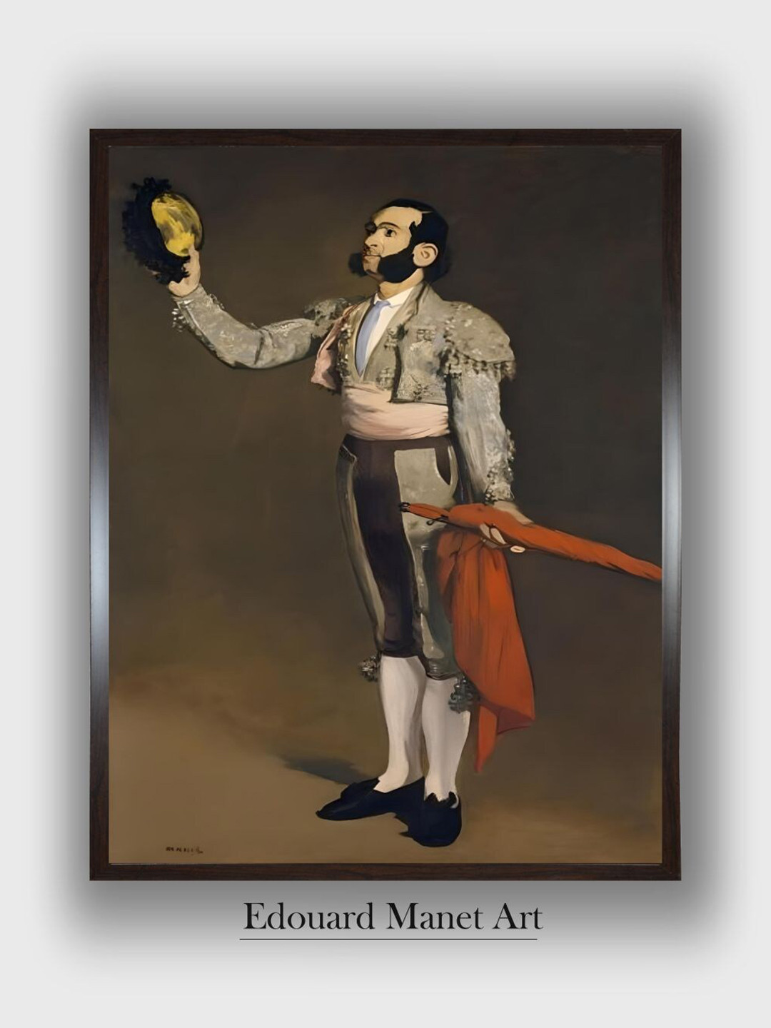 The Art House Brown & Black A Matador, 1866-67 Wooden Framed Canvas Painting Wall Art