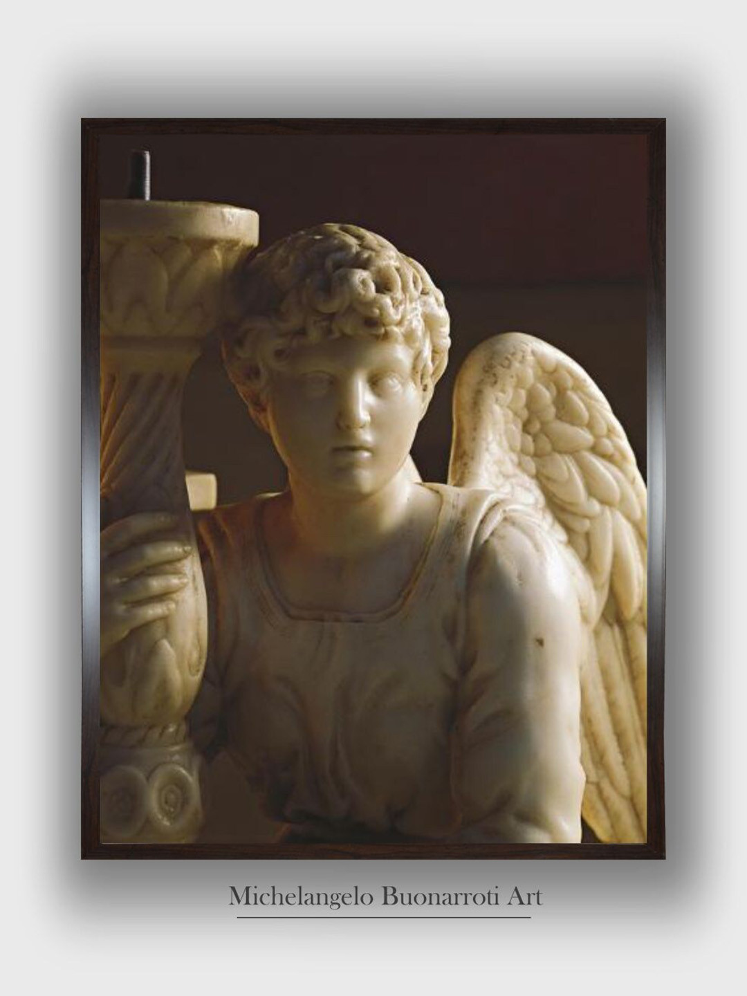 The Art House Candleholder Angel from The Ark Wood Wall Paintings Wall Art - 24 x 32 In