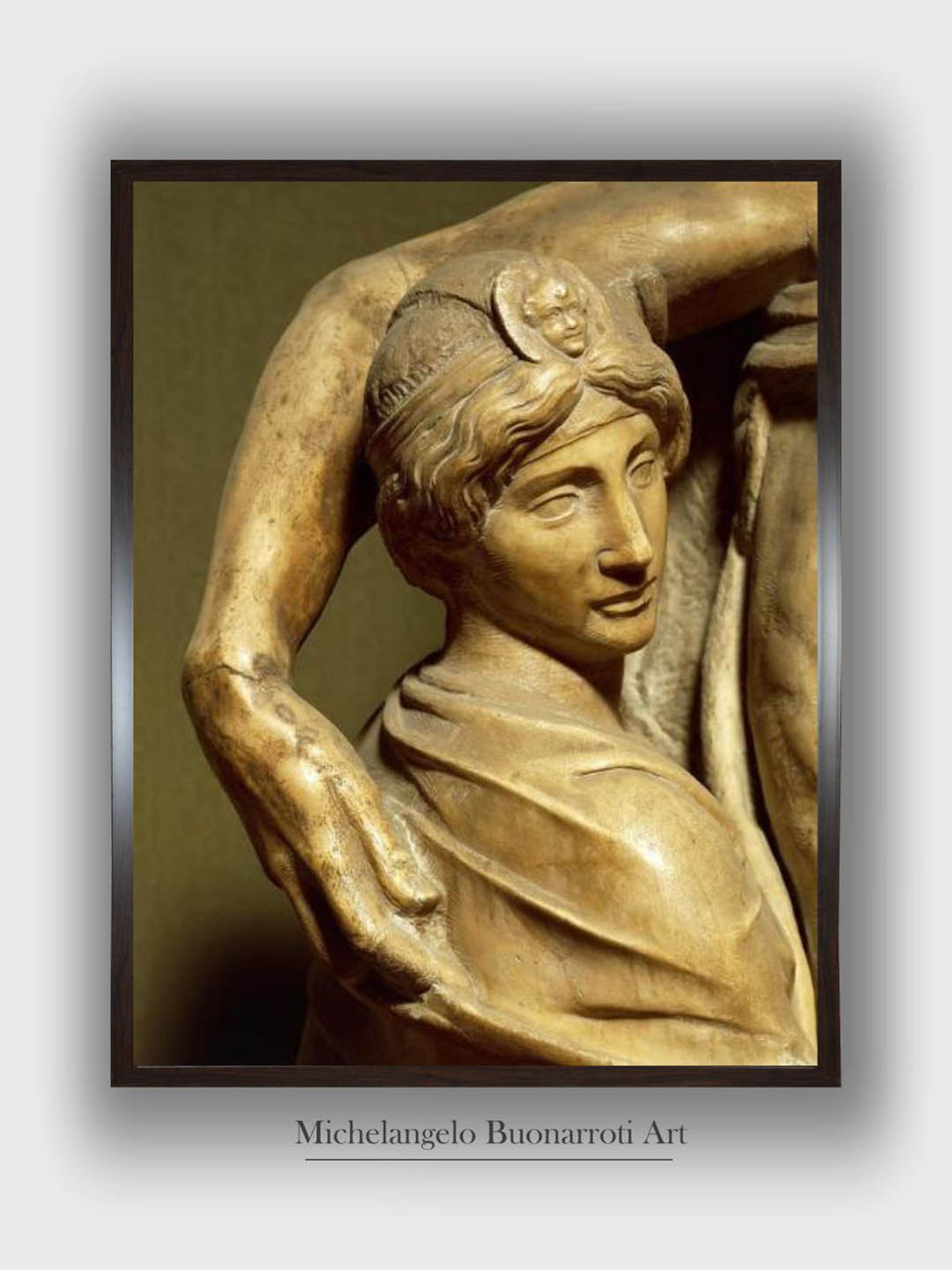 The Art House Black & Yellow The Magdalene Wooden Framed Canvas Painting Wall Art