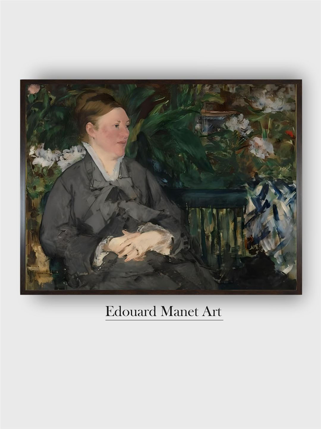 The Art House Madame Manet Wood Wall Rectangle Paintings Wall Art - 30x40In