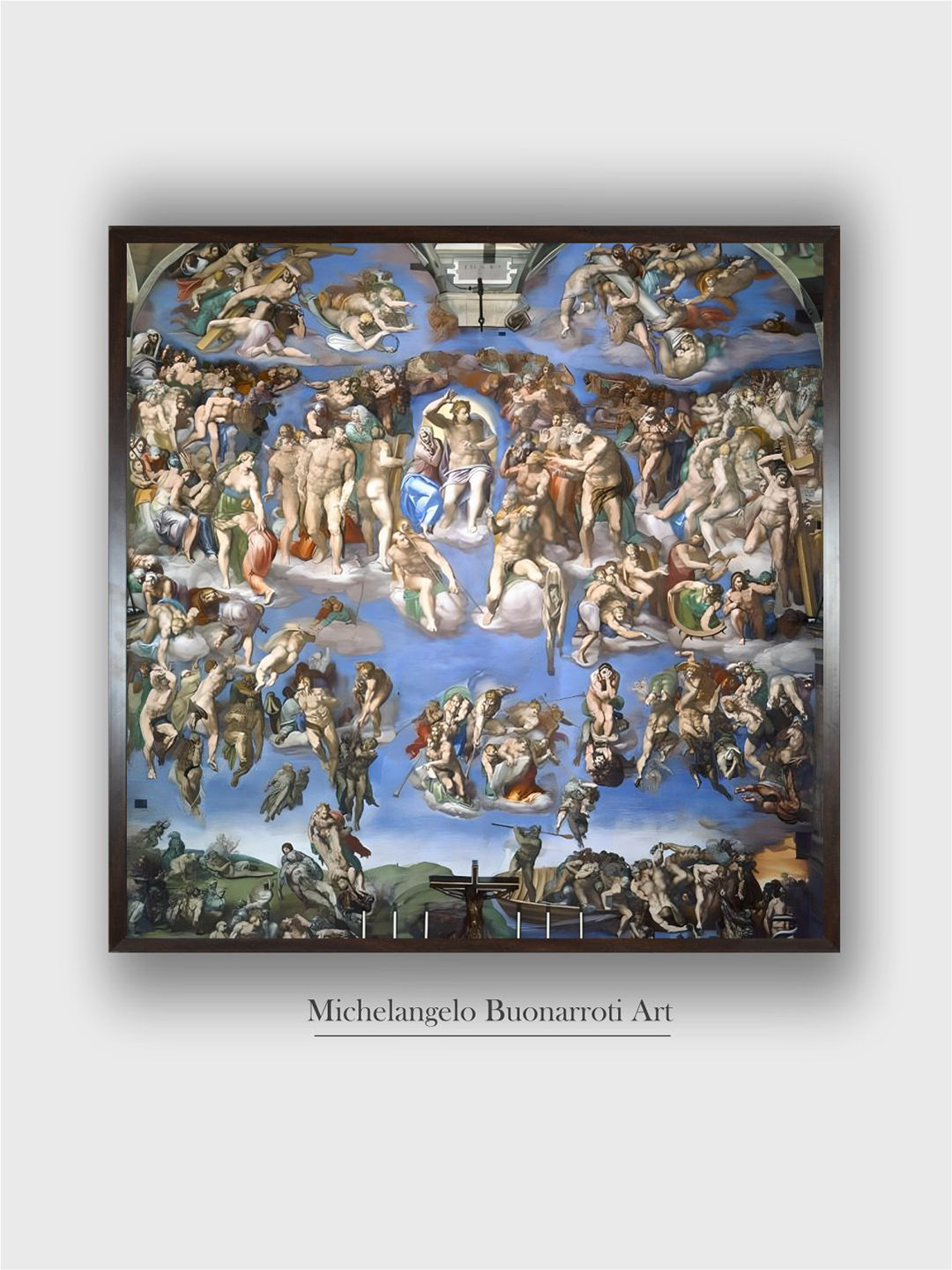 The Art House The Last Judgment Wood Wall Square Paintings Wall Art -16 x 16In