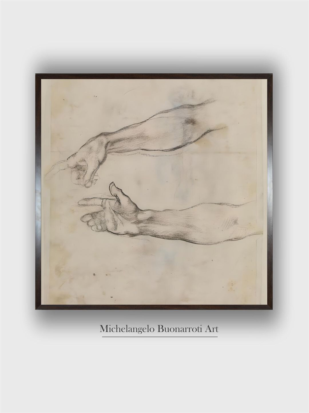 The Art House Studies of an Outstretched Arm Canvas Square Paintings Wall Art -30 x 30In