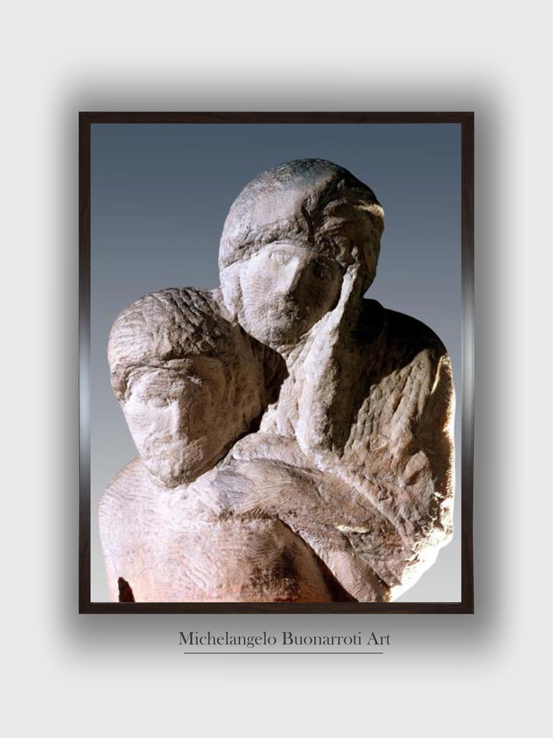 The Art House Black & White Rondanini Pieta Wooden Framed Painting Wall Art