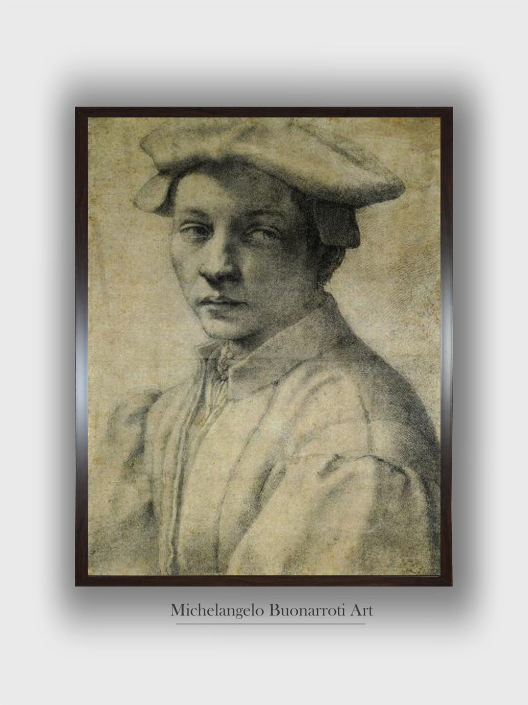 The Art House Michelangelo Buonarroti Wood Wall Rectangle Paintings Wall Art-53.9 x 36In