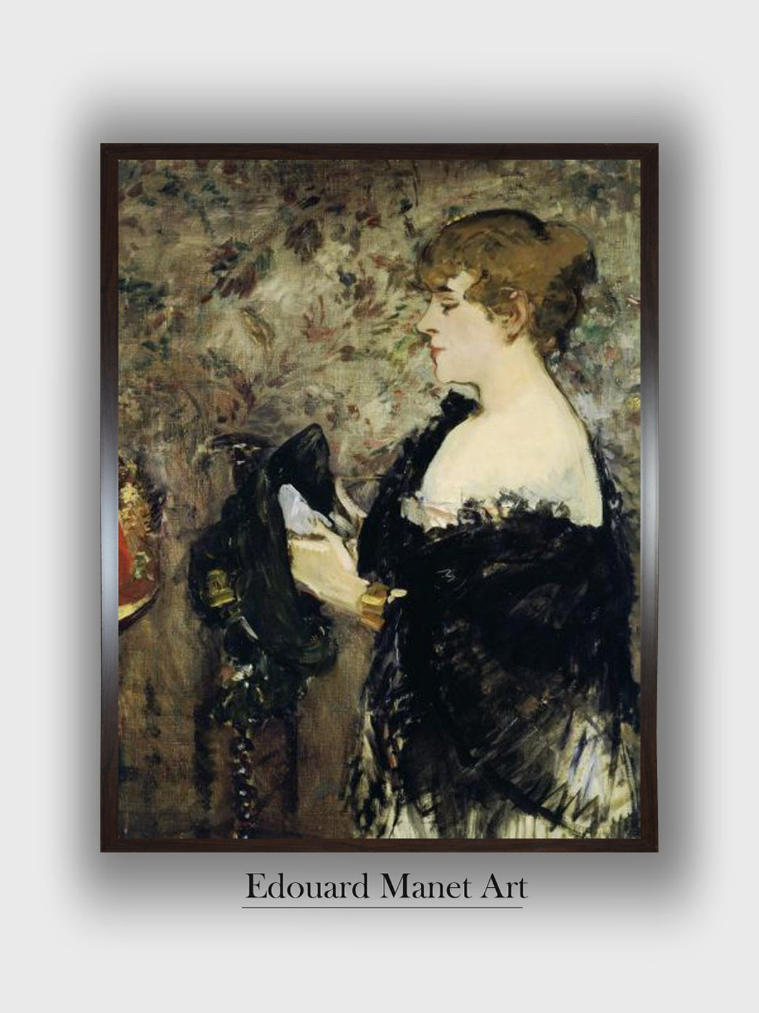 The Art House Black & White At the Milliner's Wooden Framed Painting Wall Art