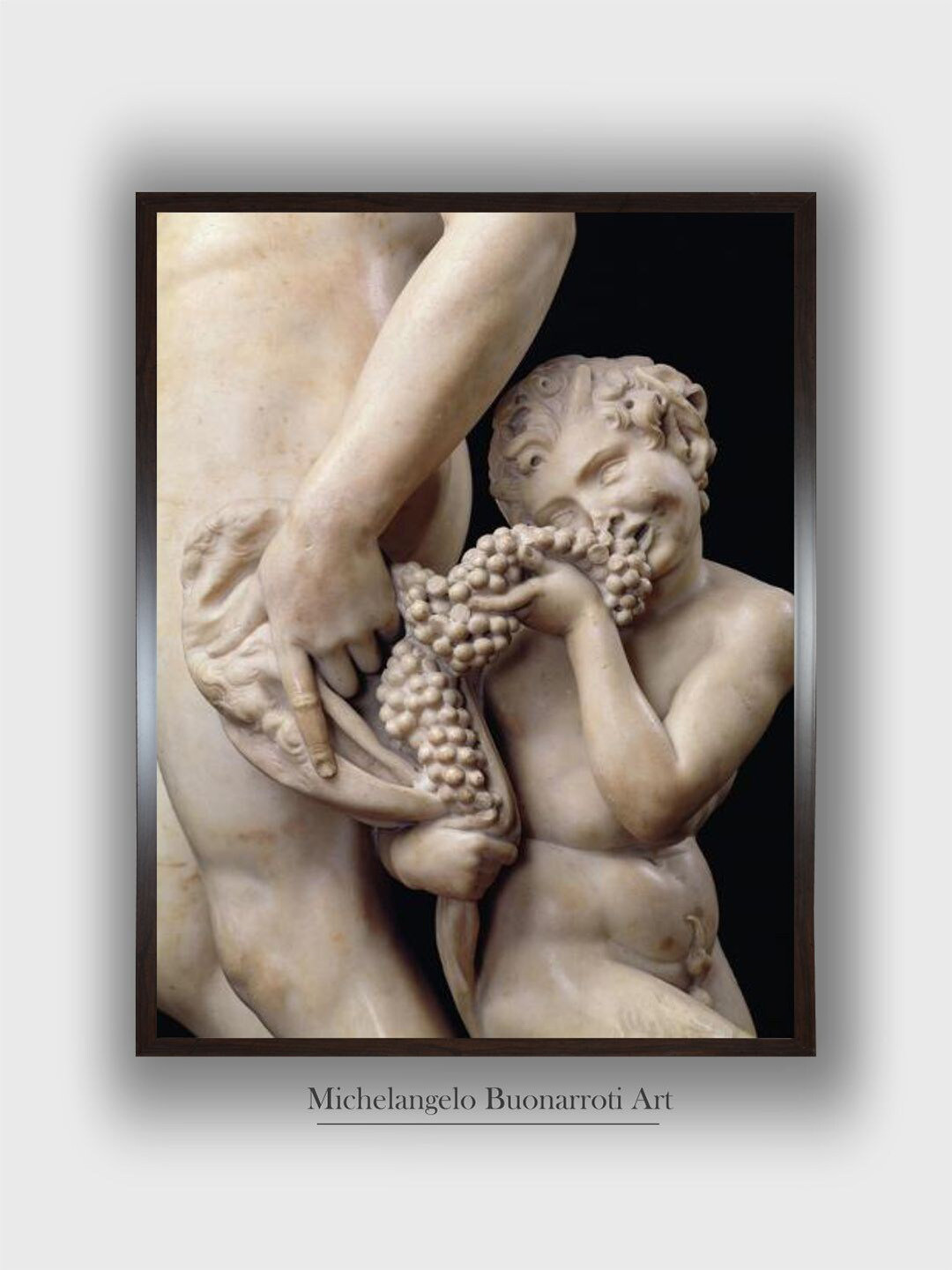 The Art House Black The Drunkenness of Bacchus Wooden Framed Painting Wall Art