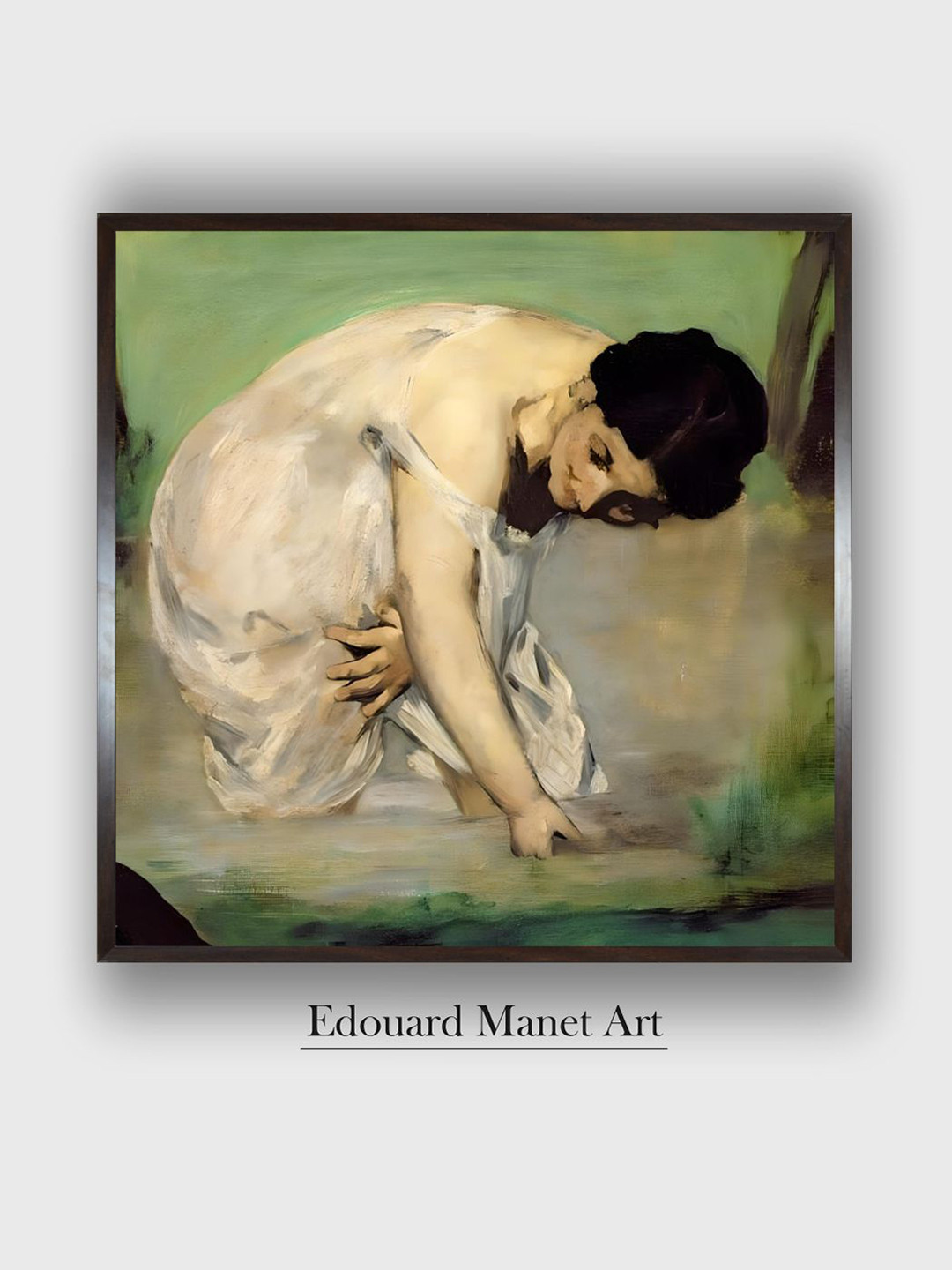 The Art House Black & White Dejeuner Sur L'Herbe Wooden Framed Painting Wall Art