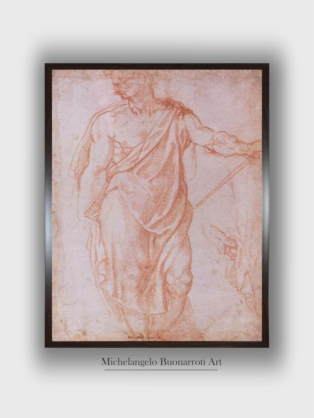 The Art House Sketch of a Man Holding Canvas Wall Rectangle Paintings Wall Art -12 x 18 In