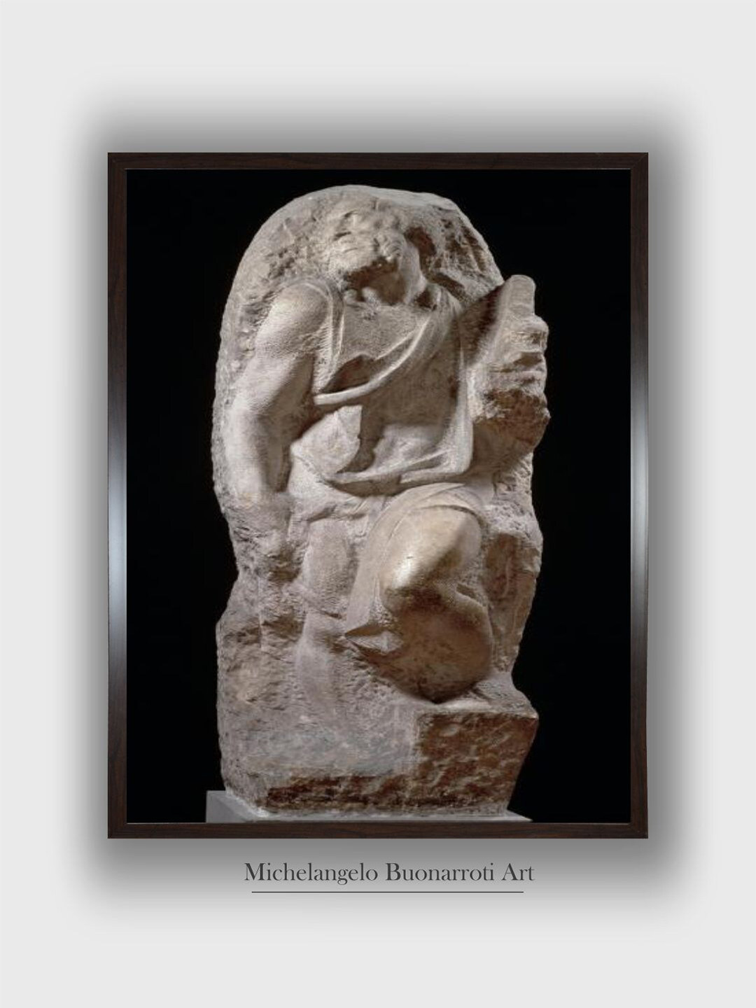 The Art House Black & White St. Matthew, 1506 Wooden Framed Painting Wall Art