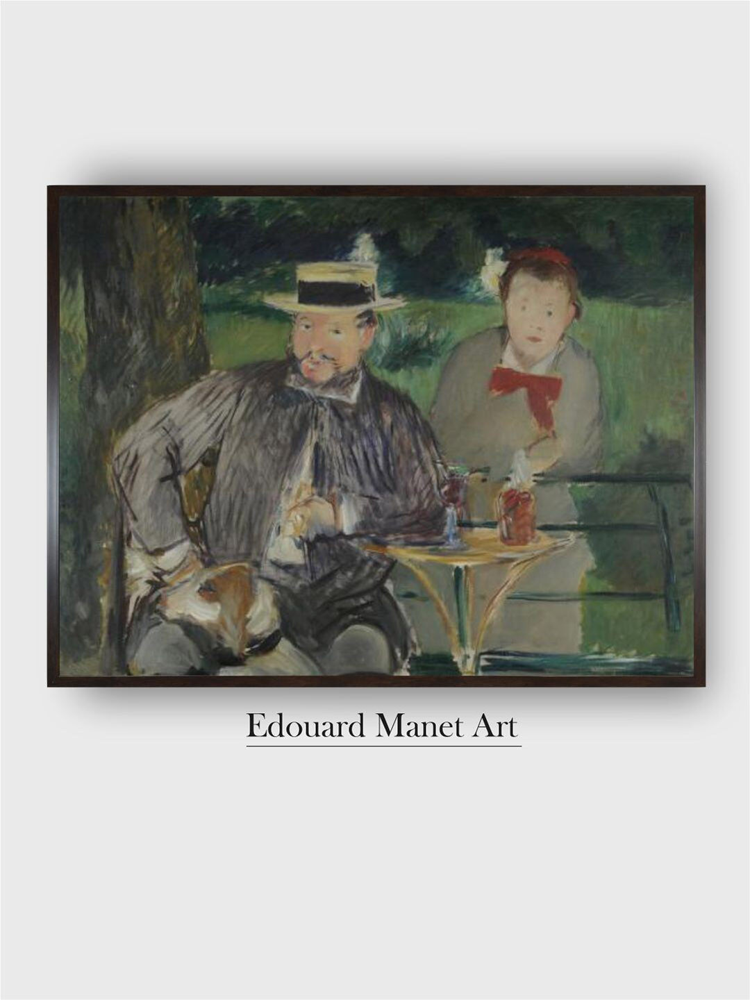The Art House Brown Portrait of Ernest Hosched Wooden Framed Painting Wall Art