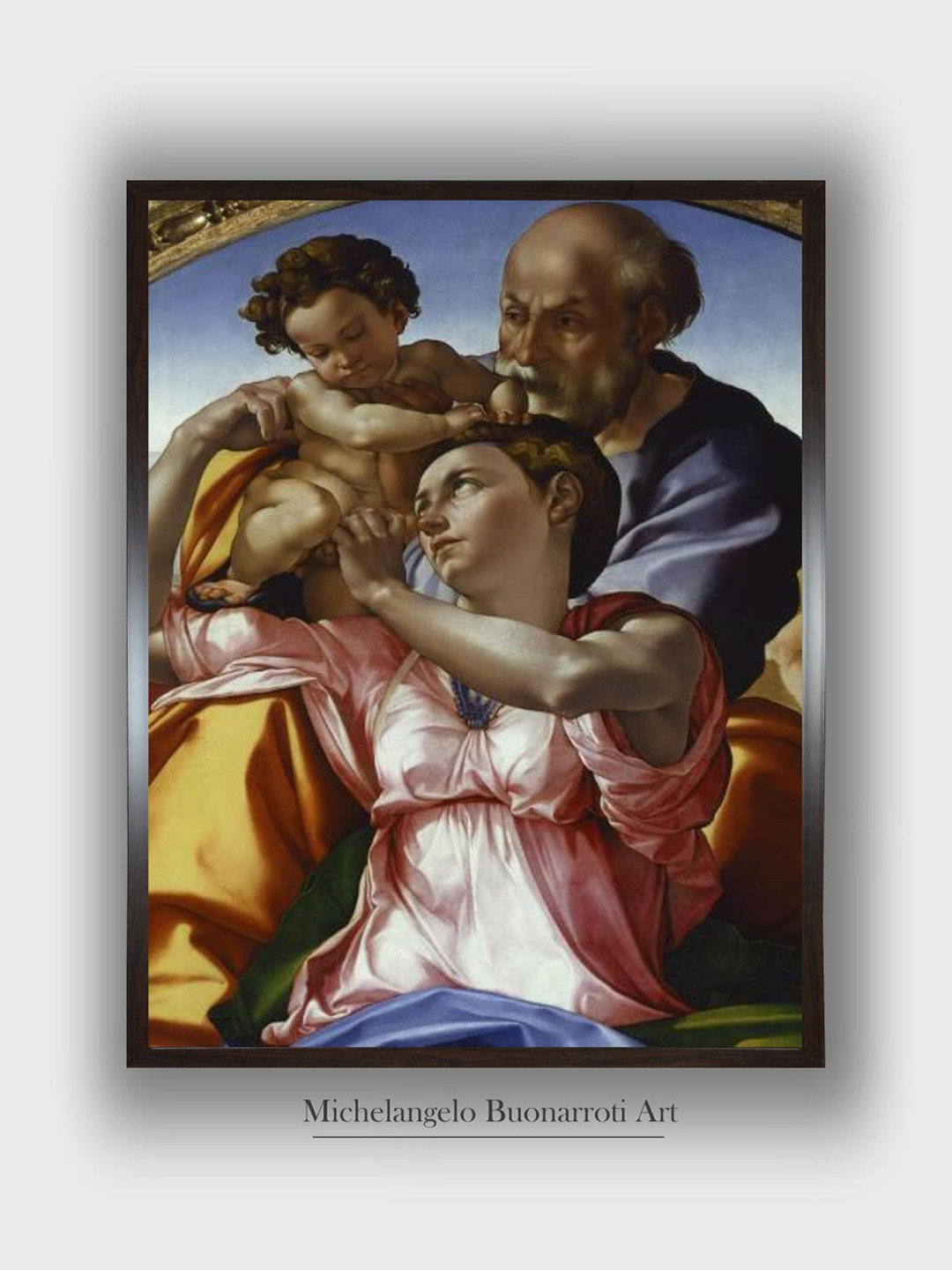 The Art House The Holy Family by Michelangelo Buonarroti Paintings Wall Art - 32 x 24In