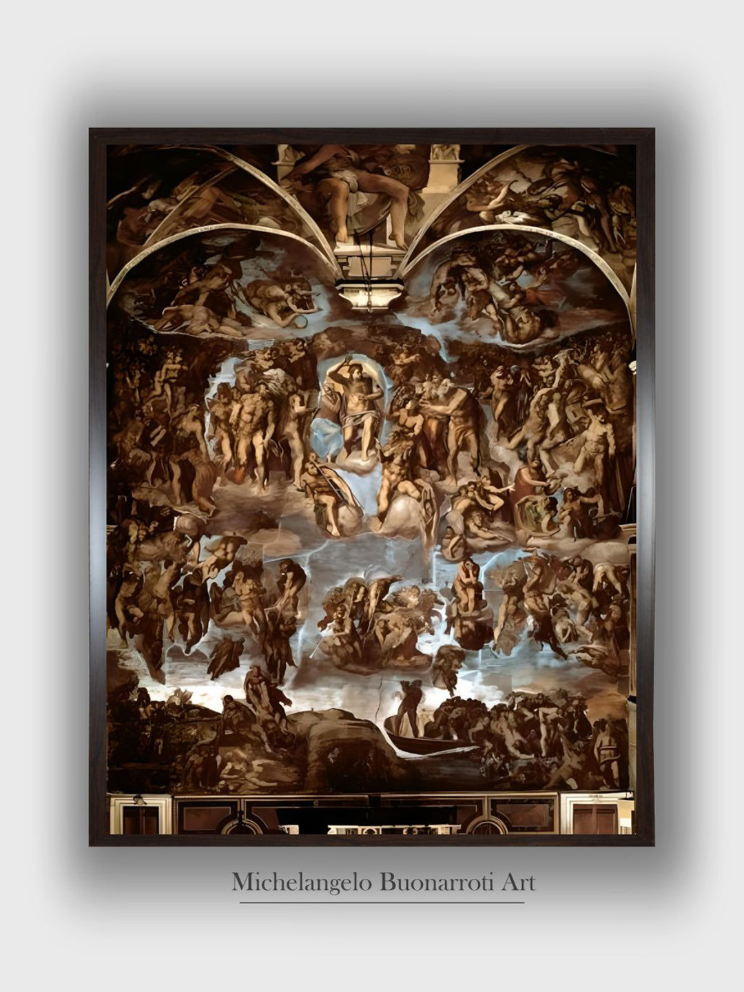 The Art House Sistine Chapel Wood Wall Rectangle Paintings Wall Art - 12 x 18 In