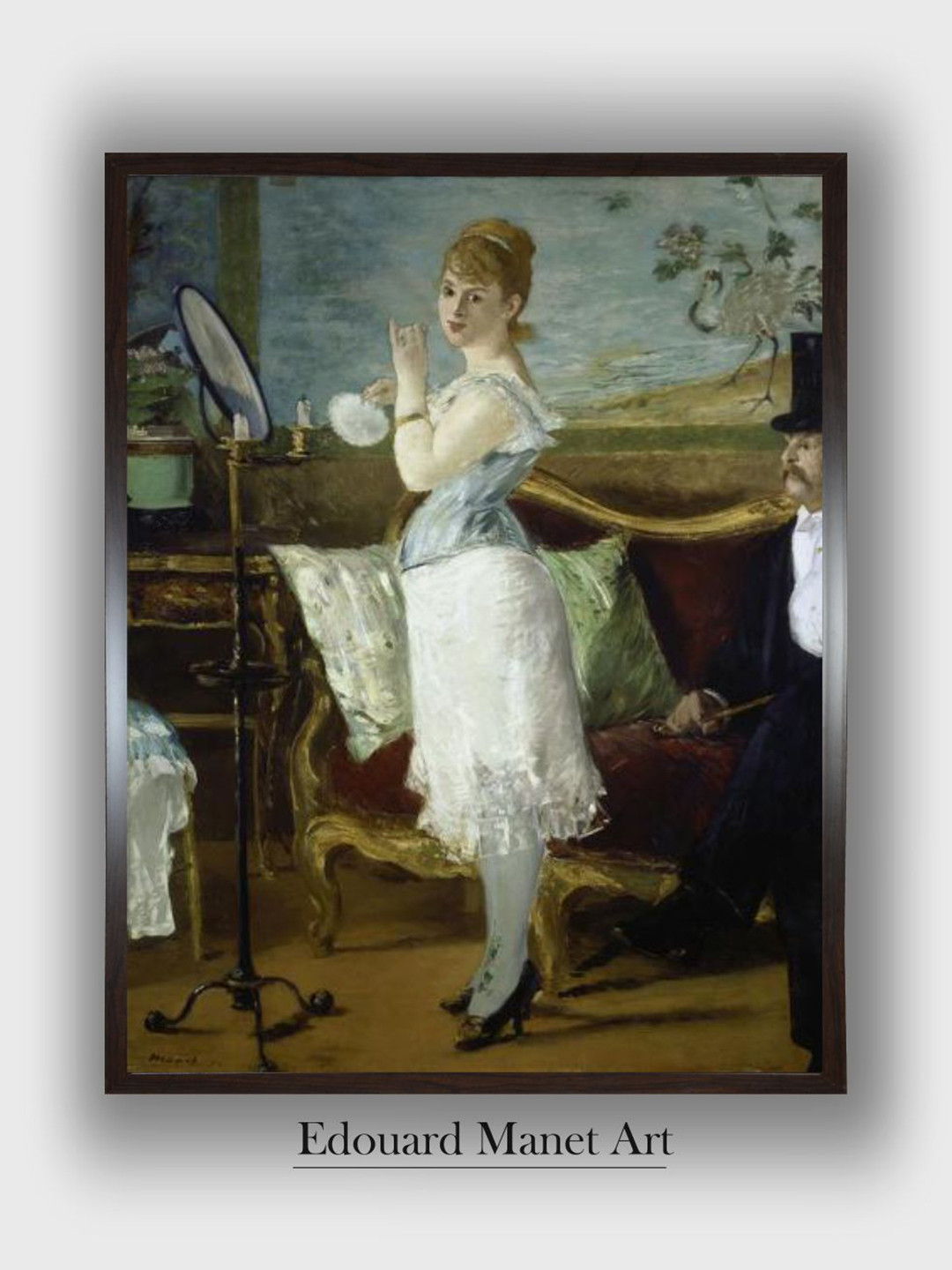 The Art House White & Green Nana Wooden Framed Painting Wall Art