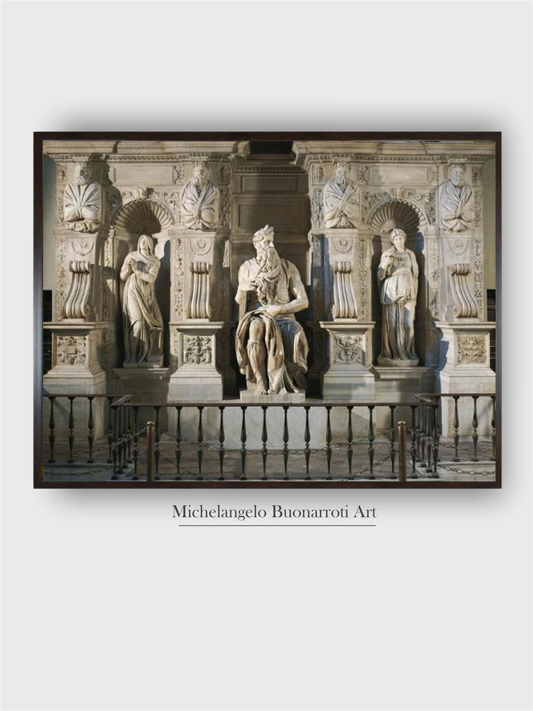 The Art House Beige & Black Wooden Framed Canvas Painting Wall Art