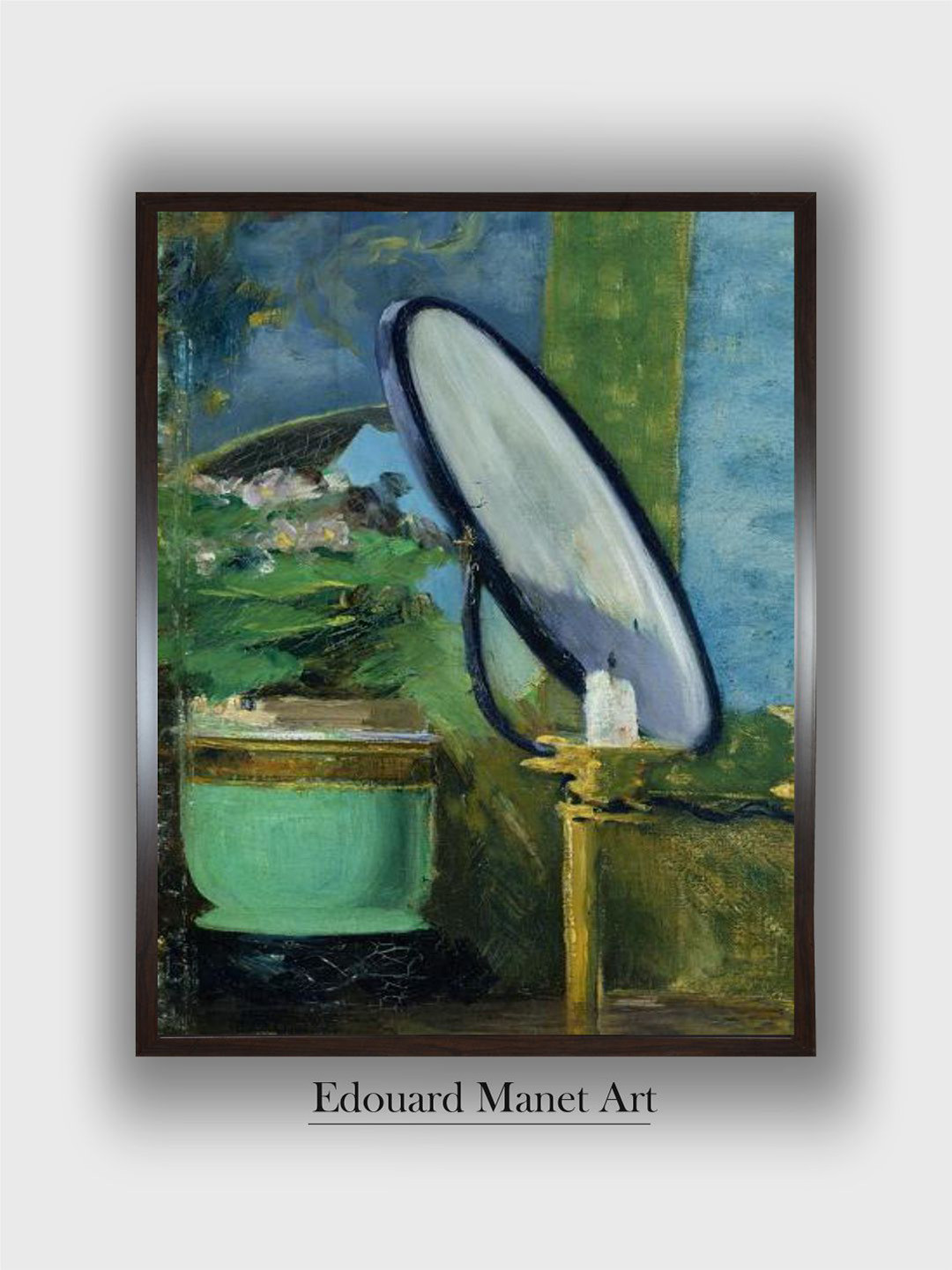 The Art House Black & Green Nana Wooden Framed Painting Wall Art