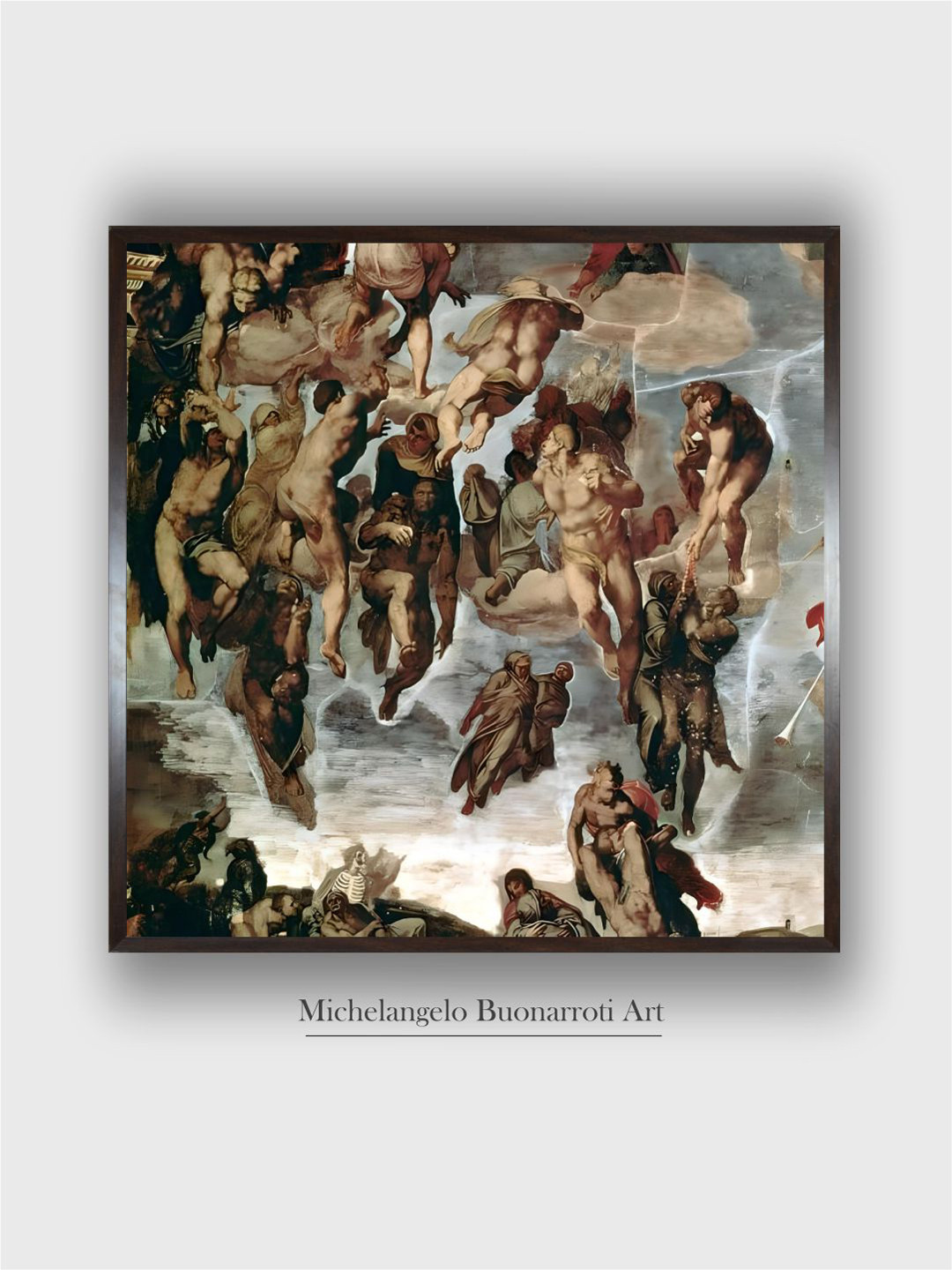 The Art House Brown The Righteous Drawn up to Heaven Wooden Framed Painting Wall Art