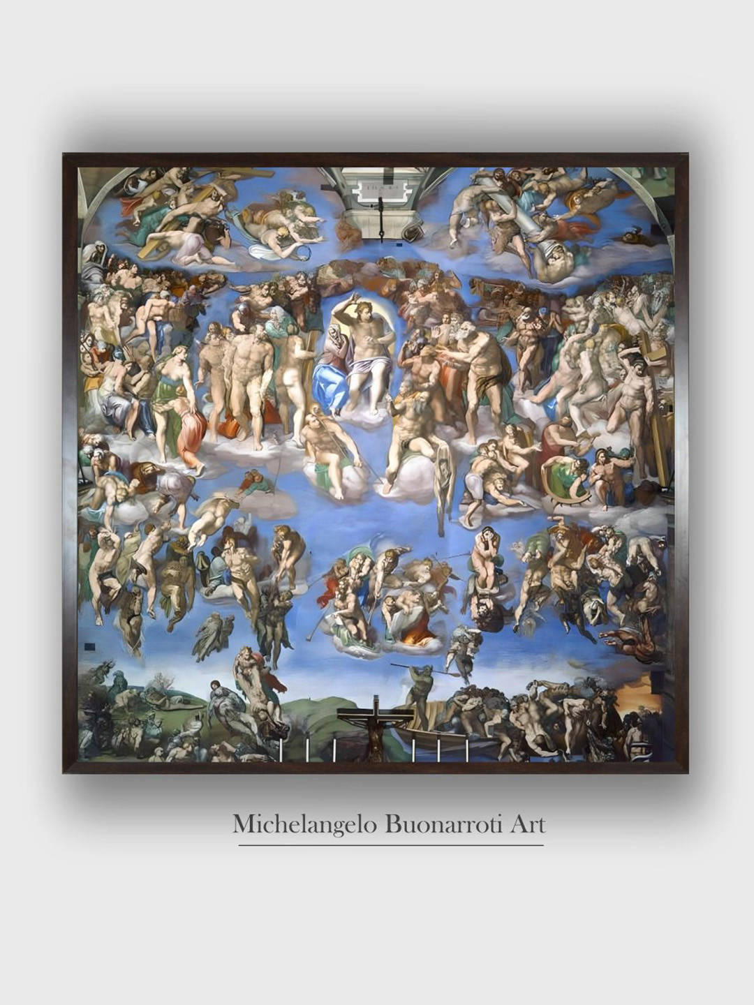 The Art House The Last Judgment, Canvas Wall Square Paintings Wall Art -40 x 40 In