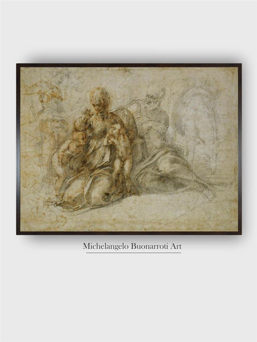 The Art House Saint John the Baptist Wood Wall Rectangle Paintings Wall Art 12 x 9In