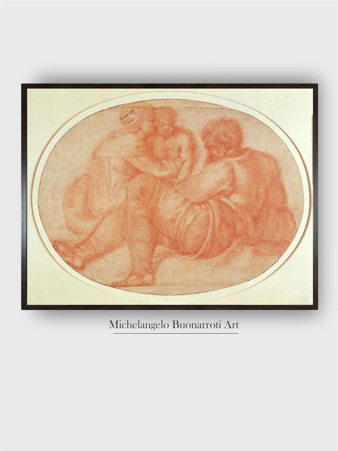 The Art House Study of the Holy Family Canvas Wall Rectangle Paintings Wall Art -16 x12 In