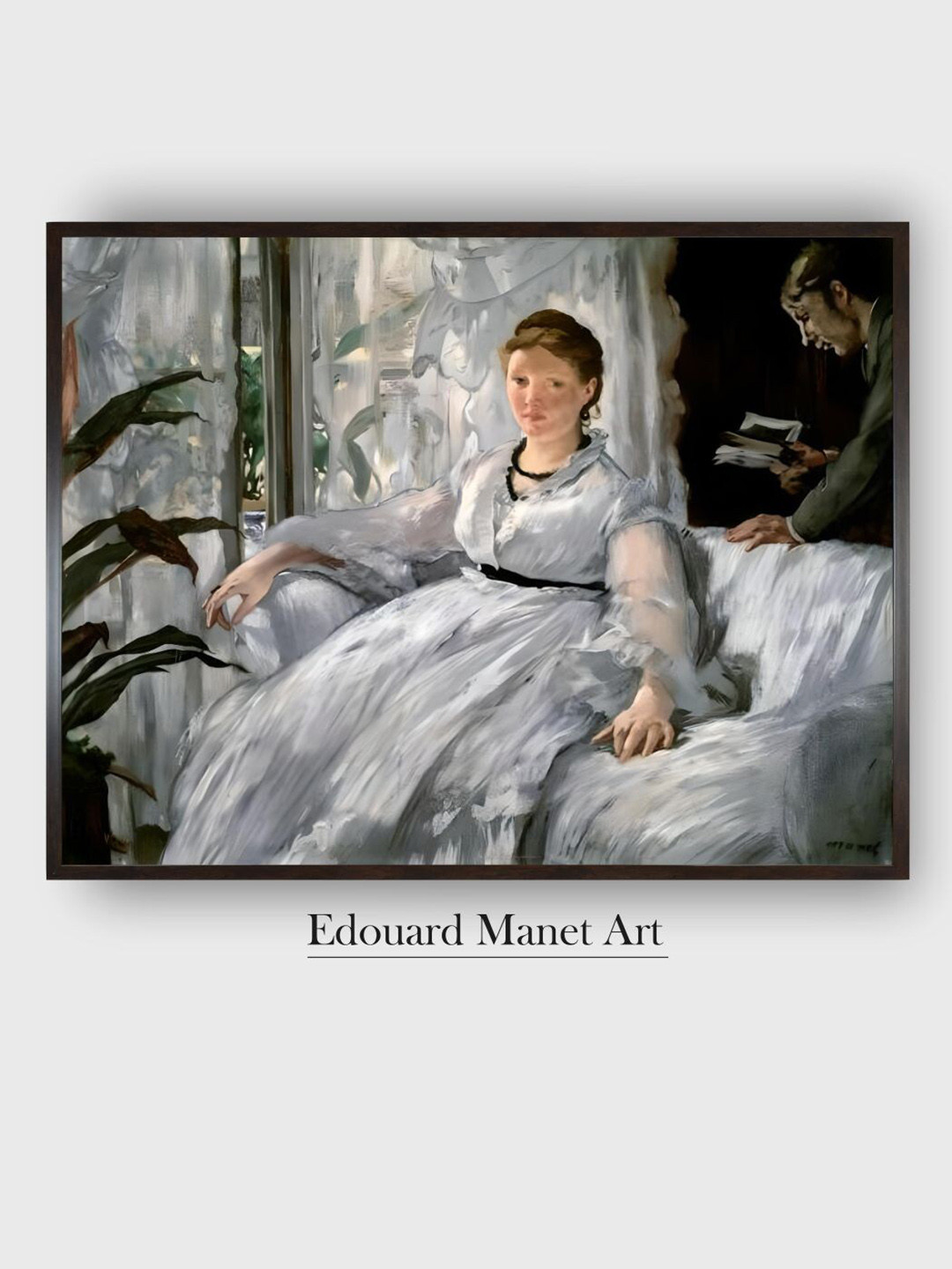 The Art House Grey & Brown Reading Wooden Framed Painting Wall Art