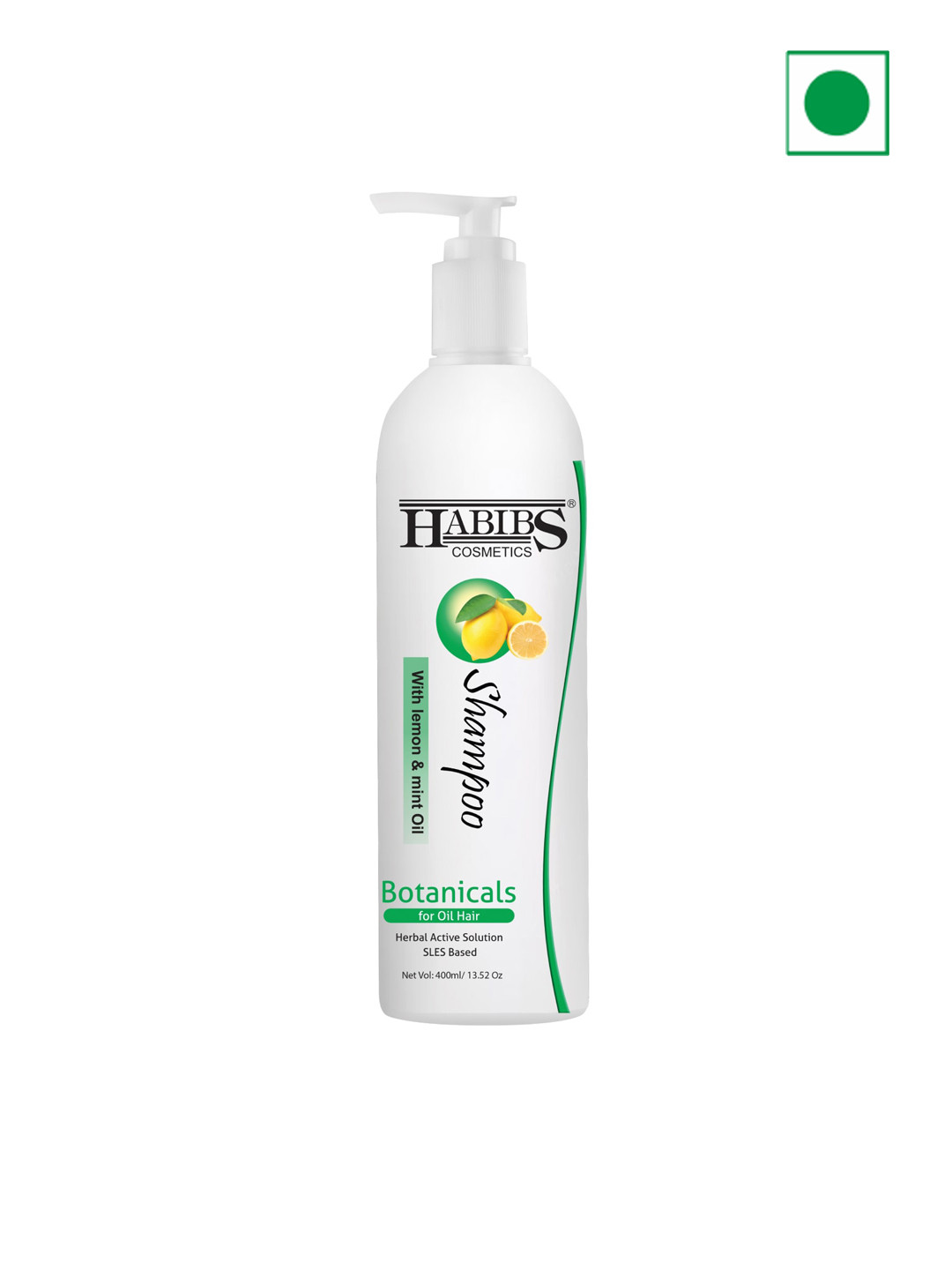 HABIBS Botanicals Shampoo with Lemon & Mint Oil - 400 ml
