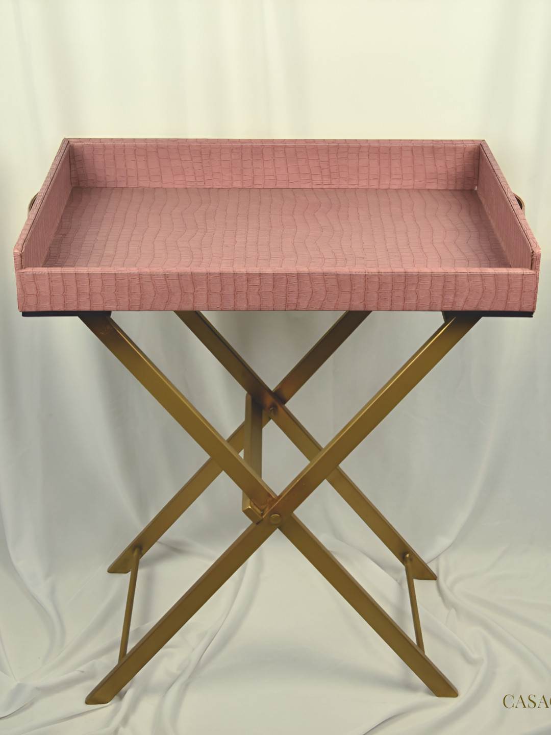 CasaGold Nude Butler Tray with Metal Stand