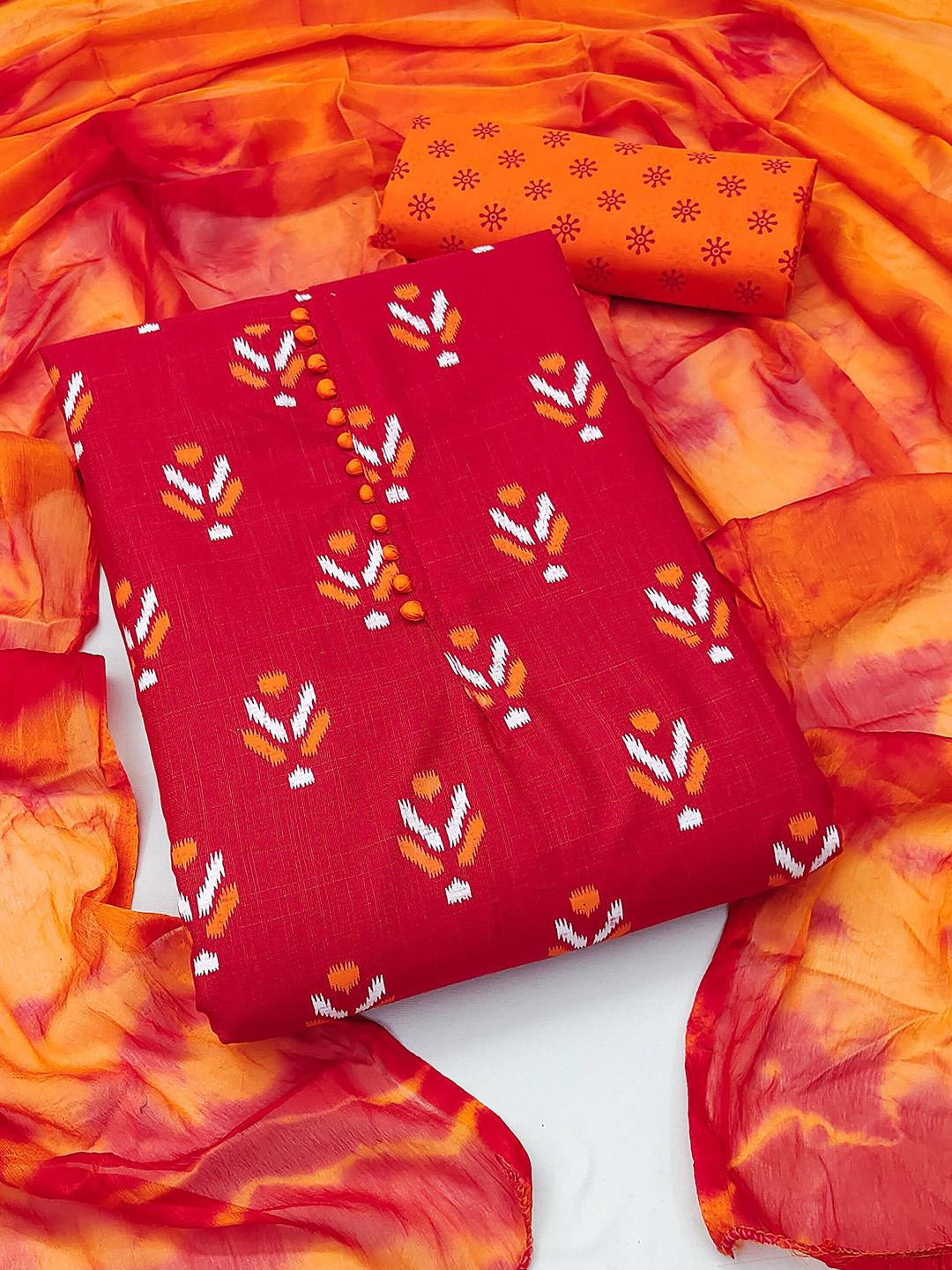 MANVAA Ethnic Motifs Printed Unstitched Dress Material