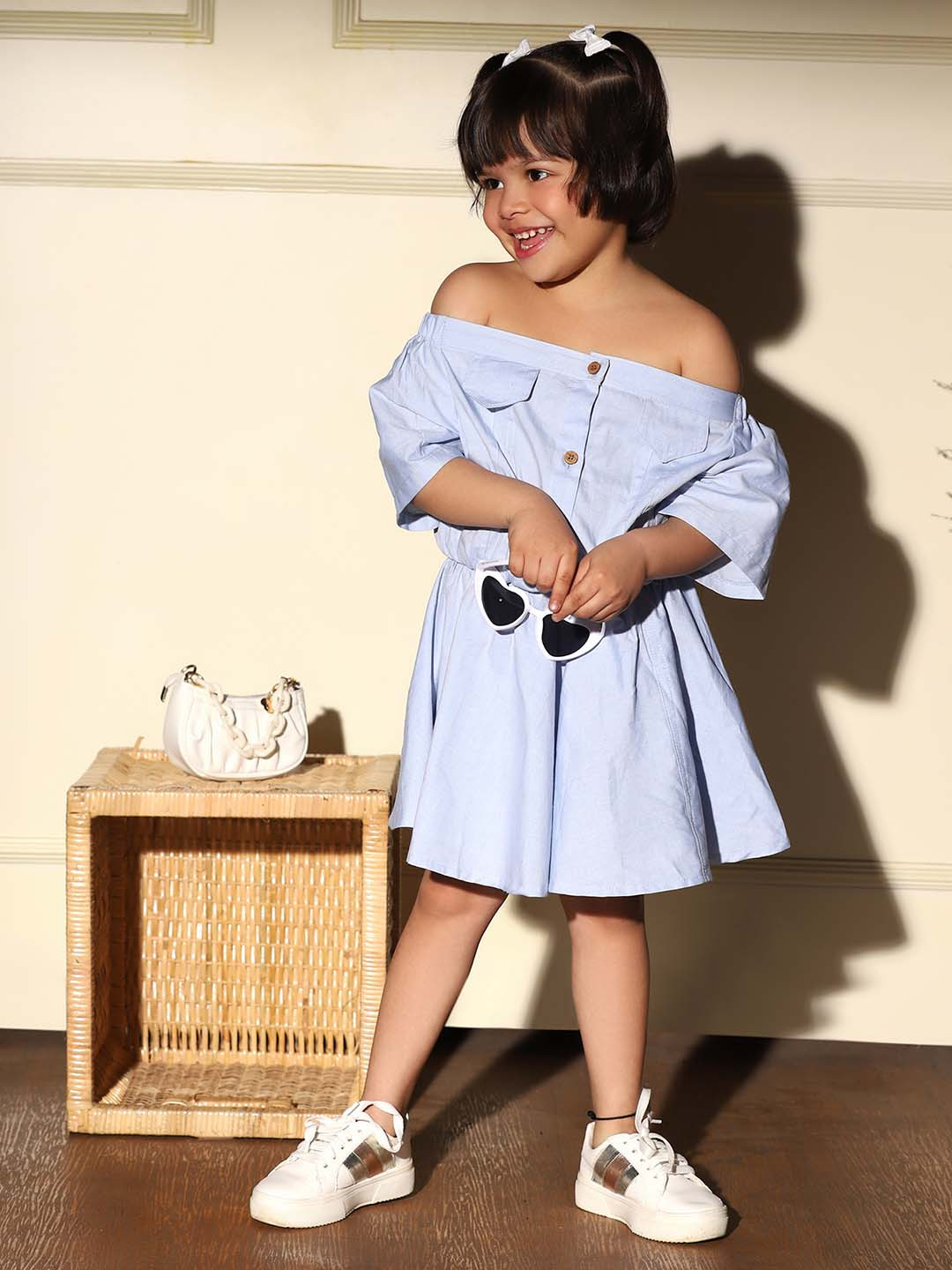 BAESD Girls Blue Top with Skirt