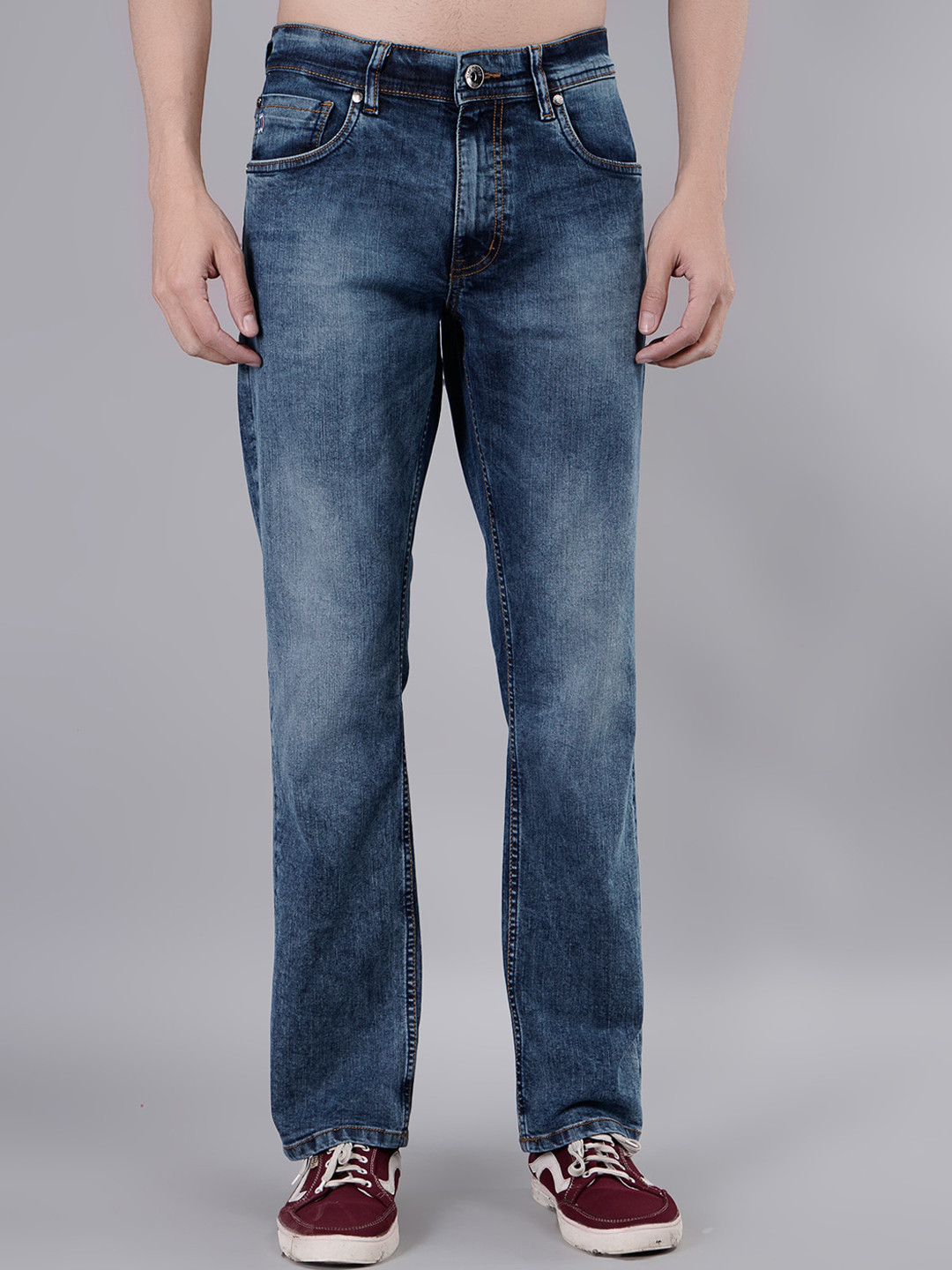 TIM PARIS Men Light Fade Clean Look Stretchable Jeans