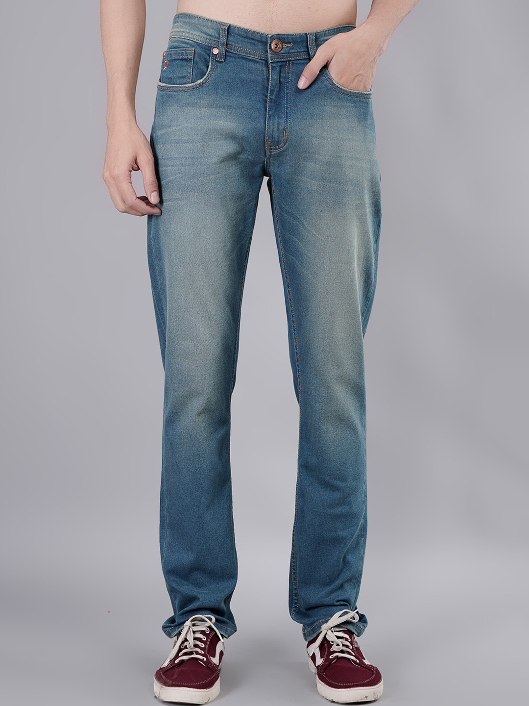 TIM PARIS Men Light Fade Clean Look Stretchable Jeans