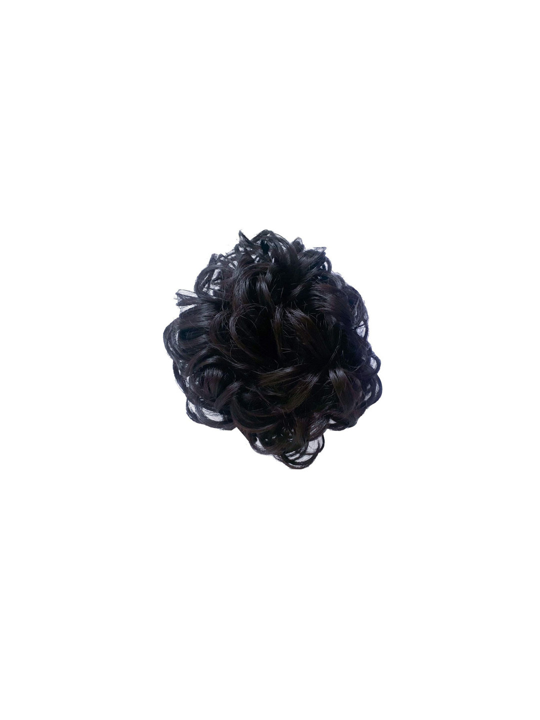 Krelin Messy Curly Hair Bun Scrunchie - Black 02