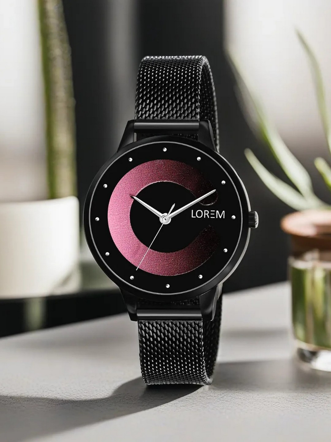 LOREM Women Dial & Stainless Steel Bracelet Style Straps Analogue Watch LR355