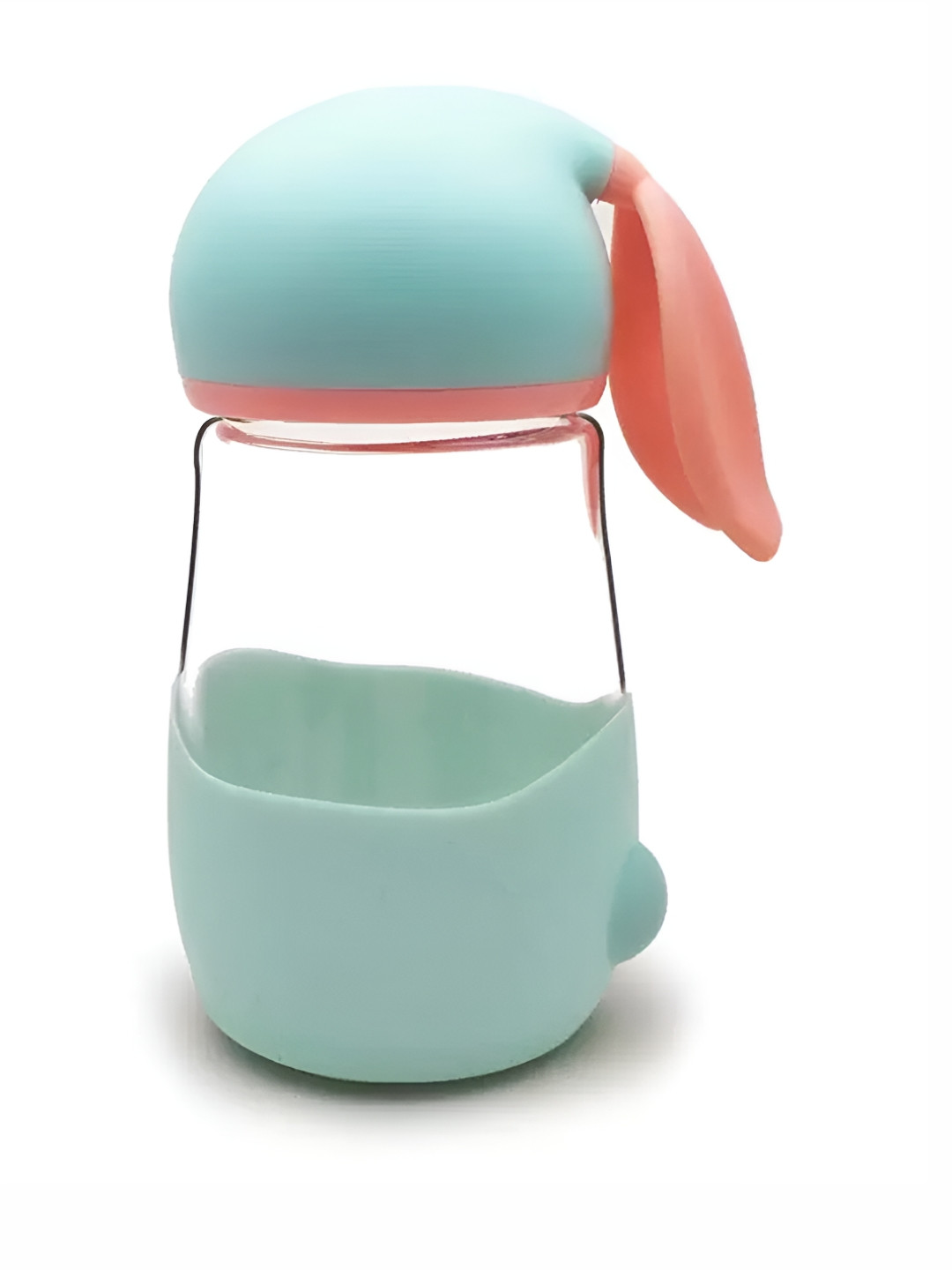 WELOUR Turquoise Blue Glass Water Bottle 350 ML