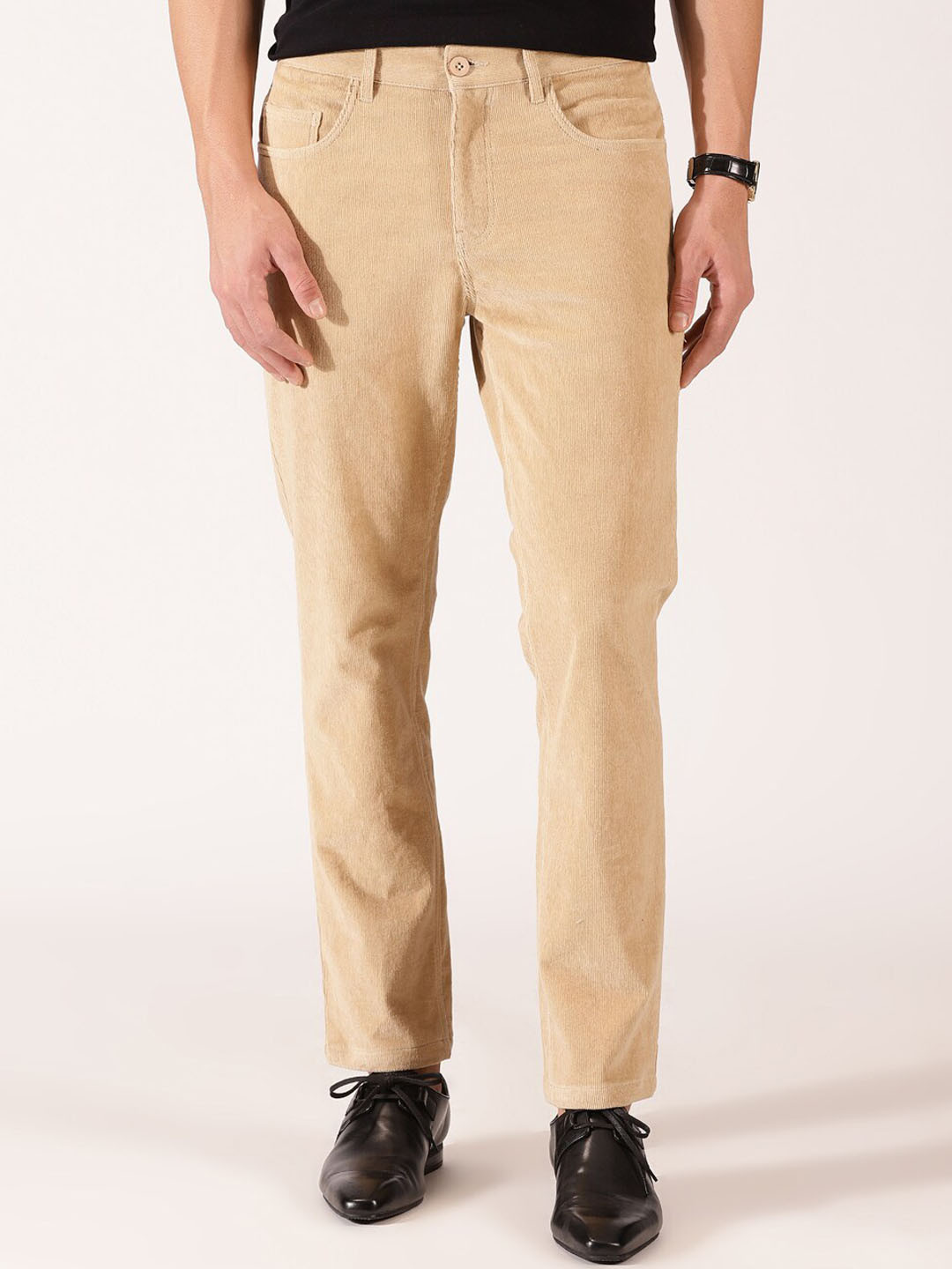 Mast & Harbour Men Original Mid Rise Corduroy Chinos