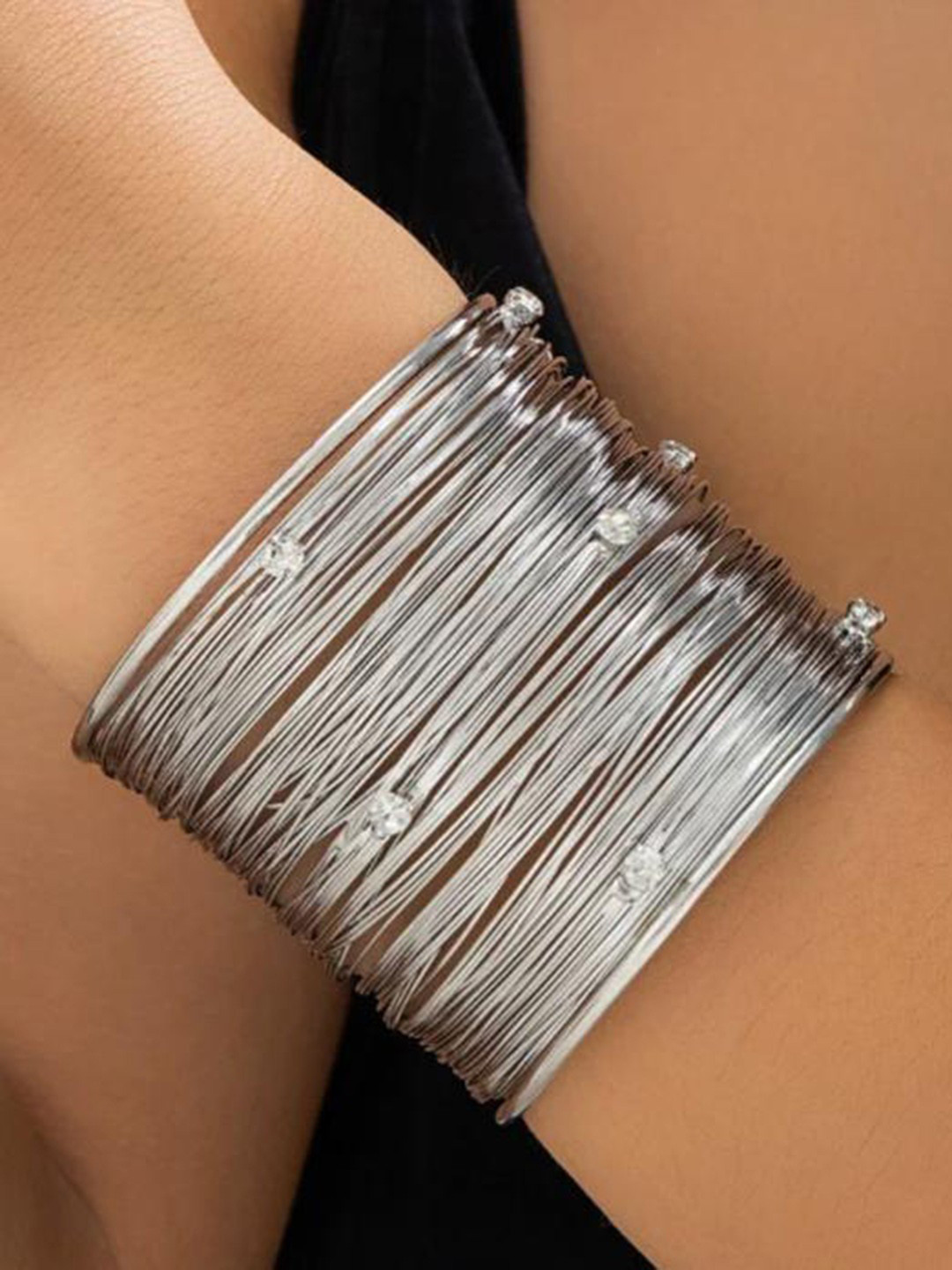 ISHKAARA Stone-Studded Wired Bracelet